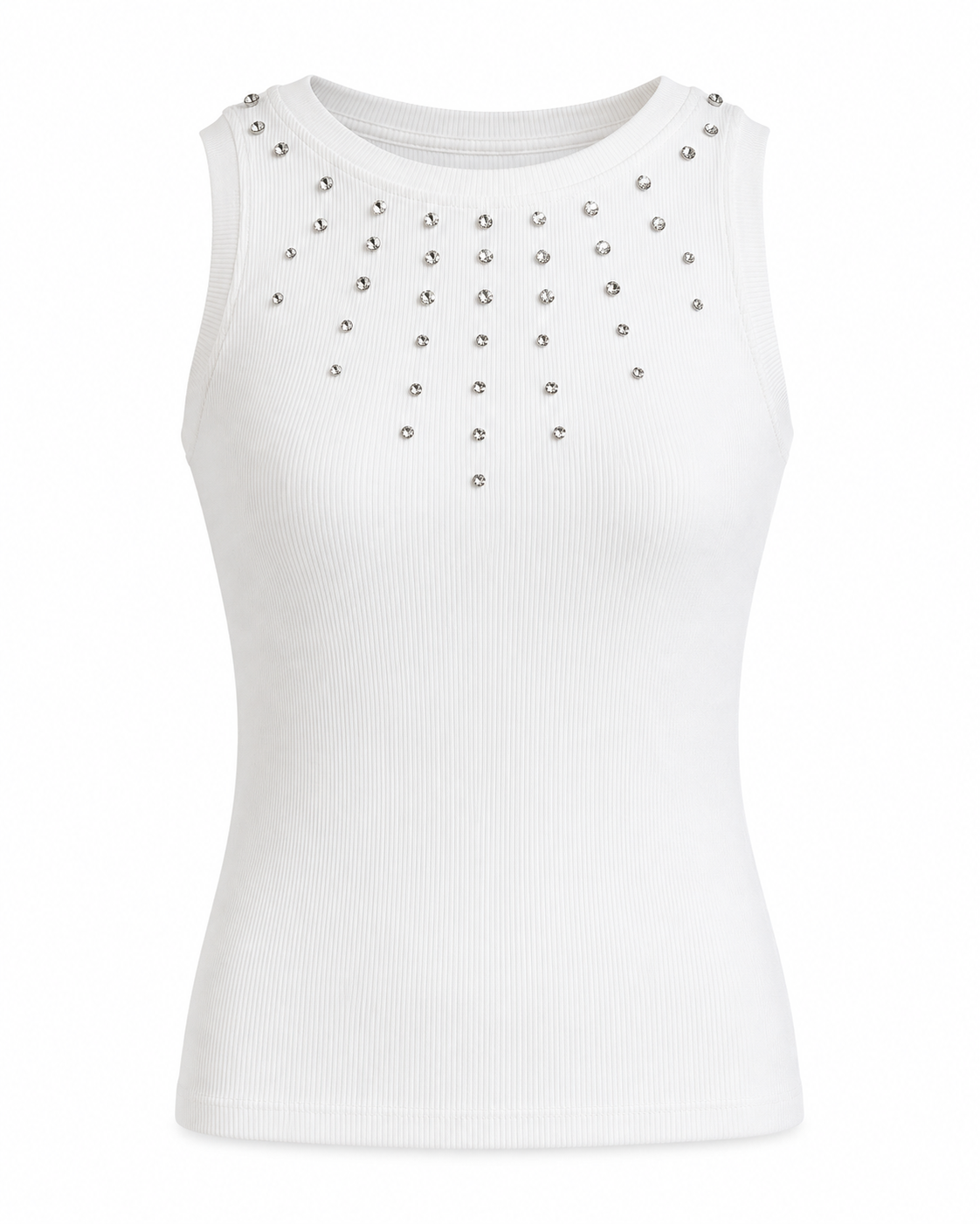 Damla Taş Detaylı Fitilli Basic Bluz Beyaz