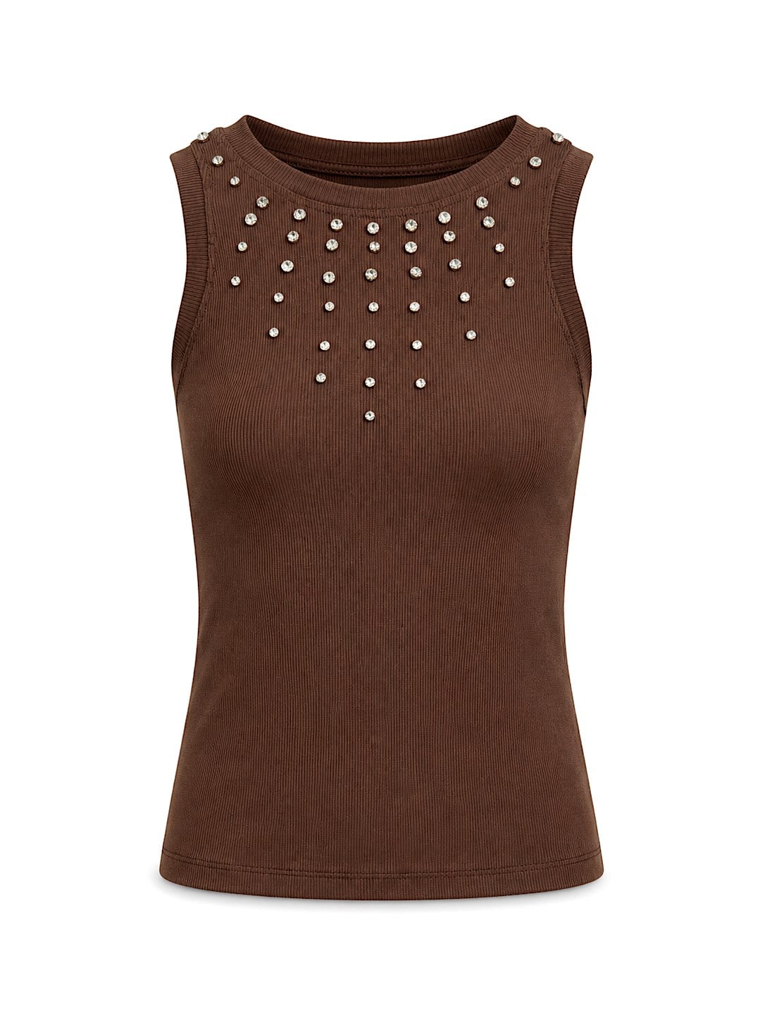 Damla Taş Detaylı Fitilli Basic Bluz Kahverengi