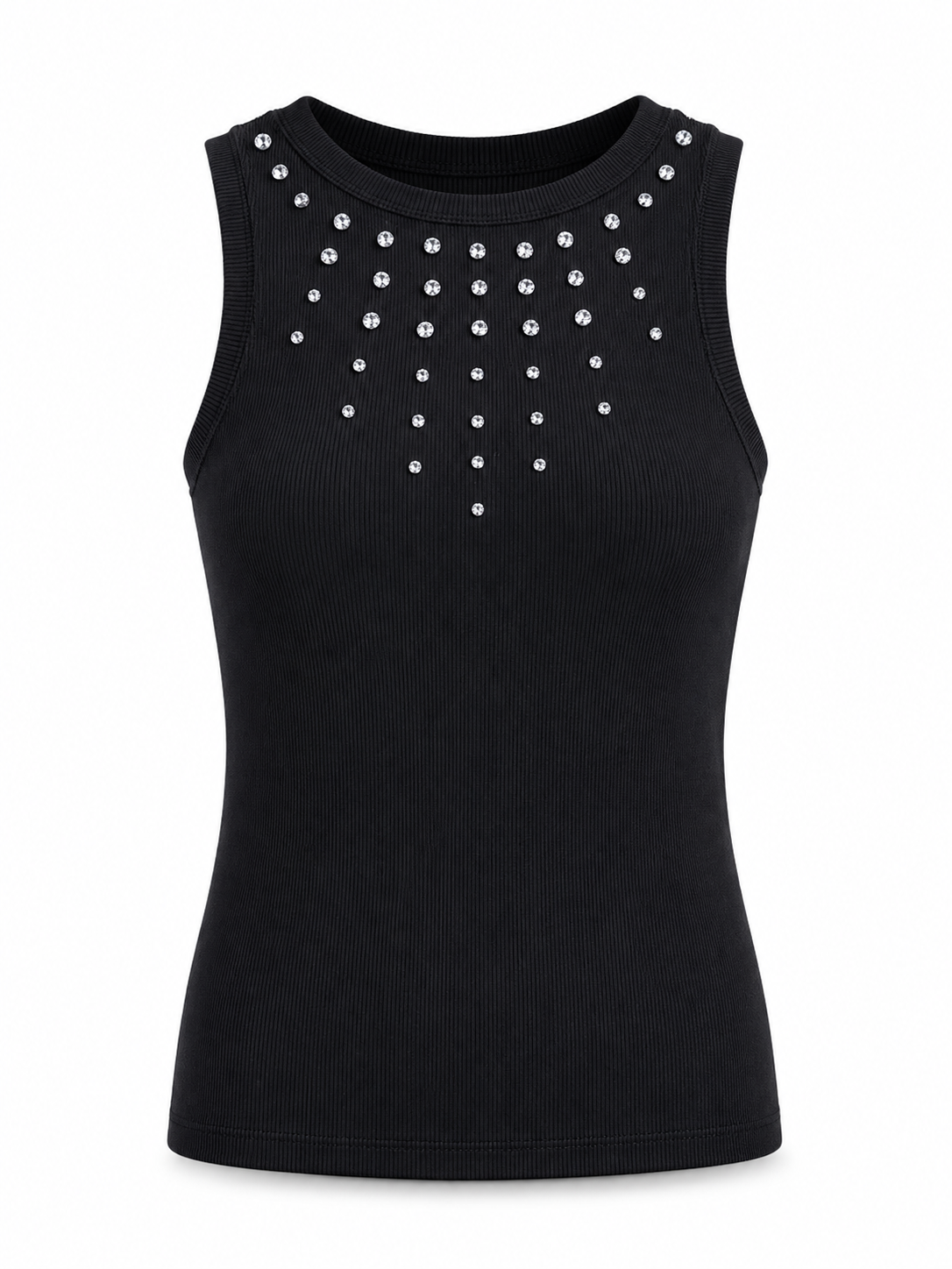 Damla Taş Detaylı Fitilli Basic Bluz Siyah