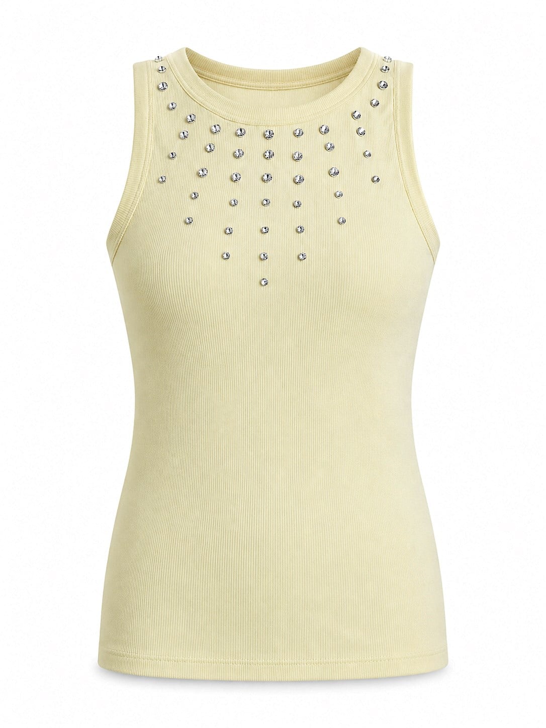 Damla Taş Detaylı Fitilli Basic Bluz Sarı