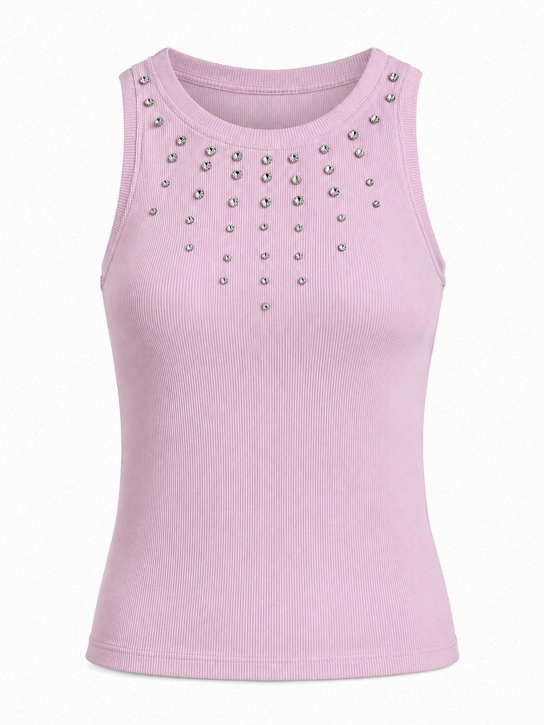 Damla Taş Detaylı Fitilli Basic Bluz Toz Pembe