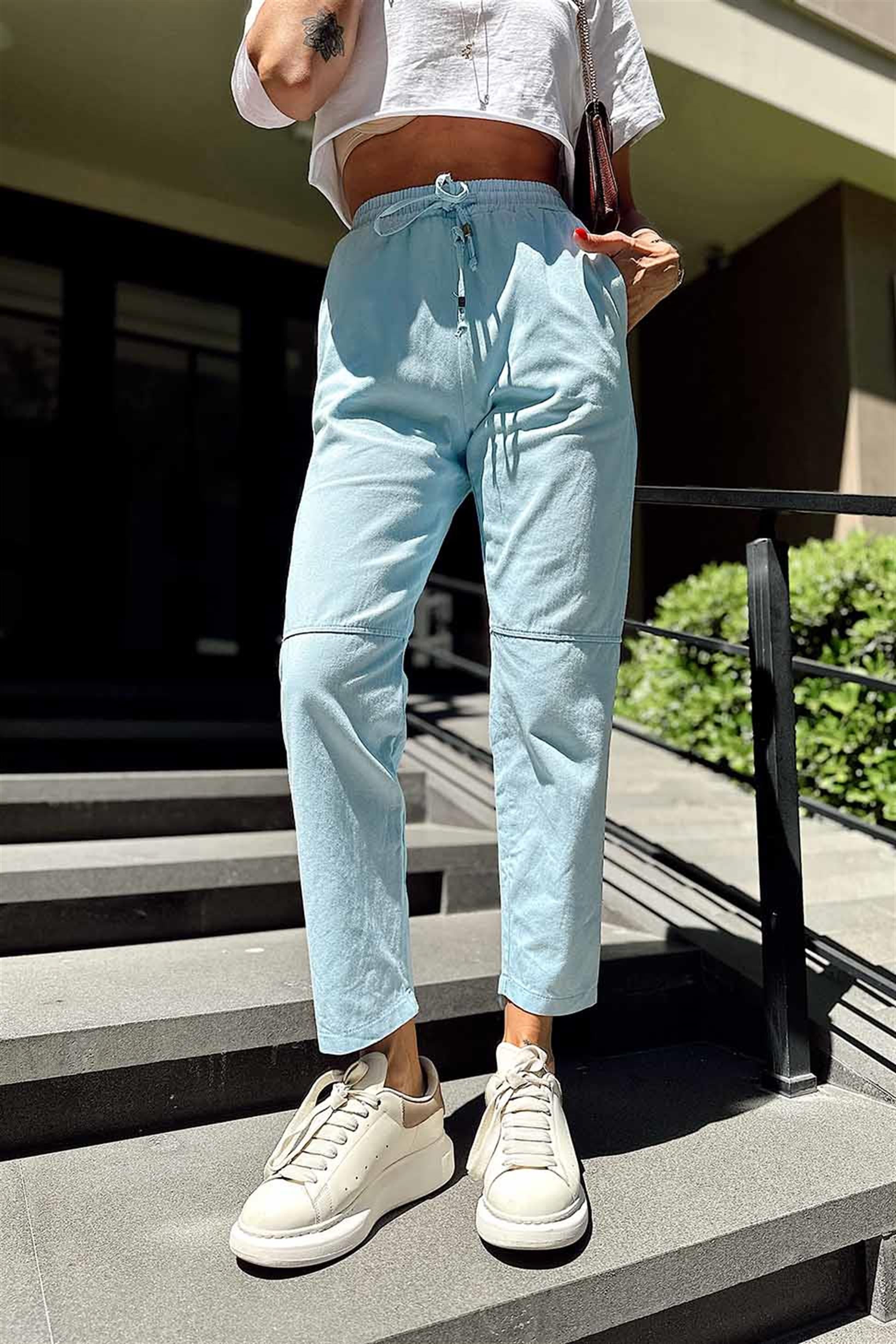 Dizi Dikişli Gabardin Pantolon Bebe