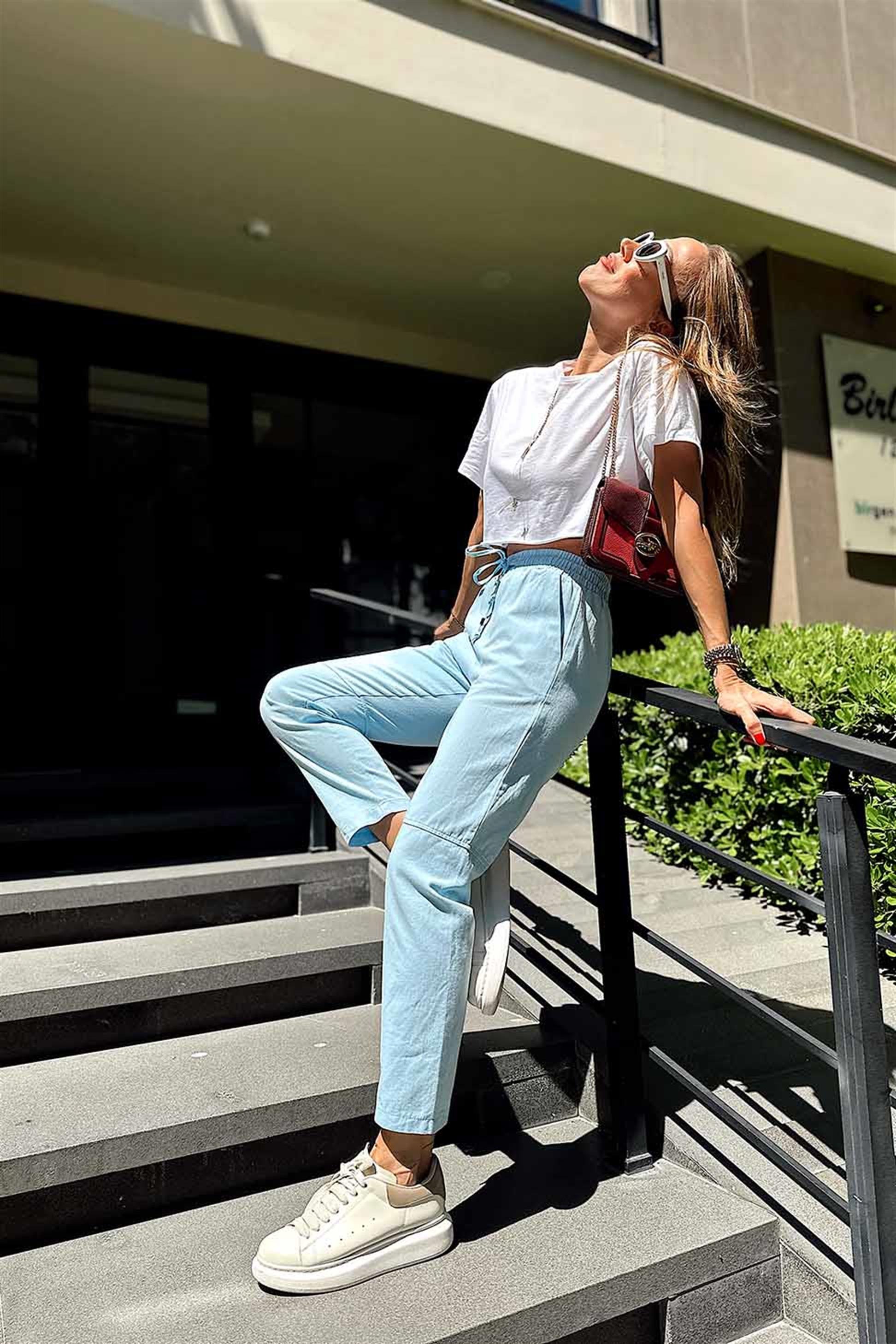 Dizi Dikişli Gabardin Pantolon Bebe