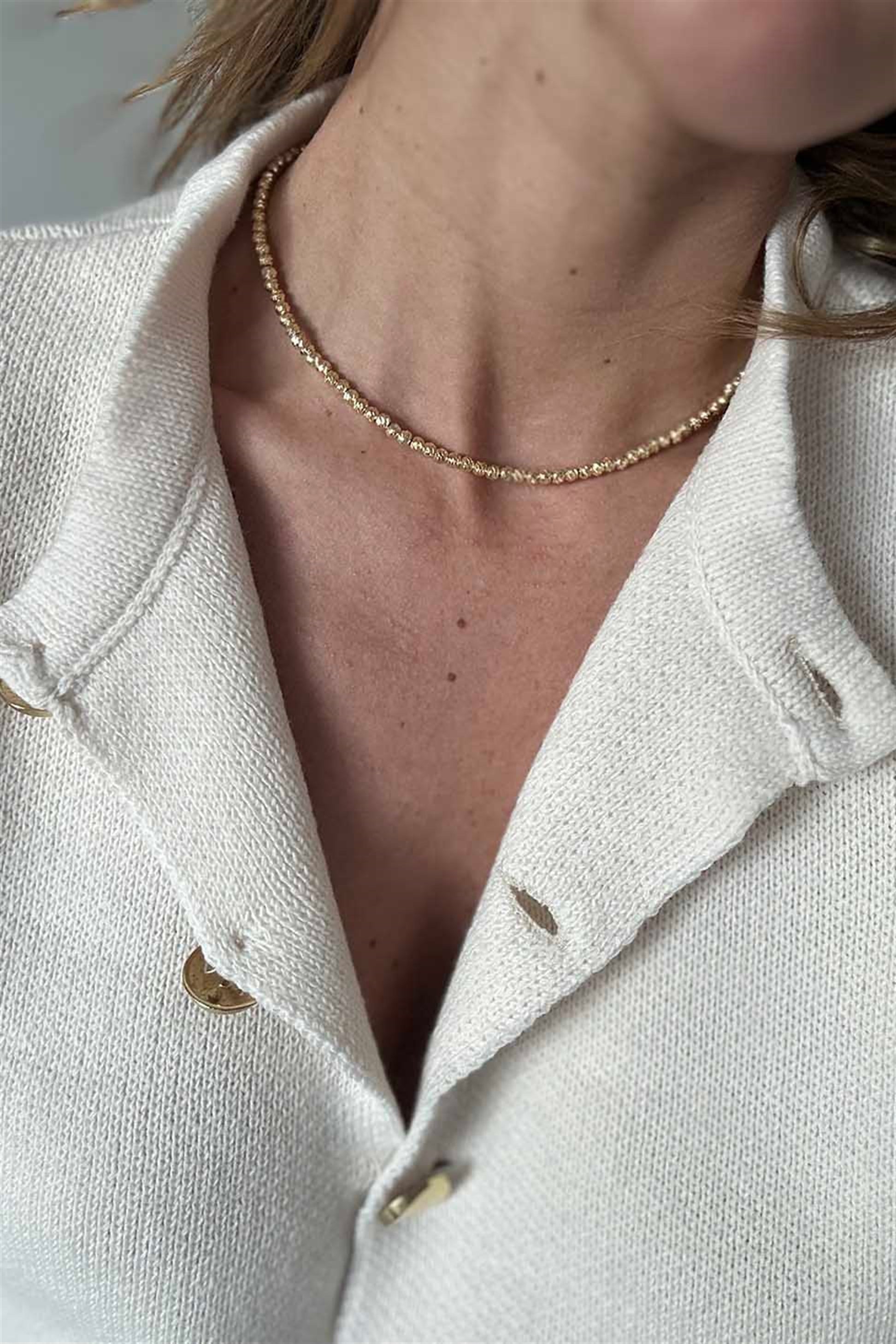 Gold Mini Topçuklu Kolye
