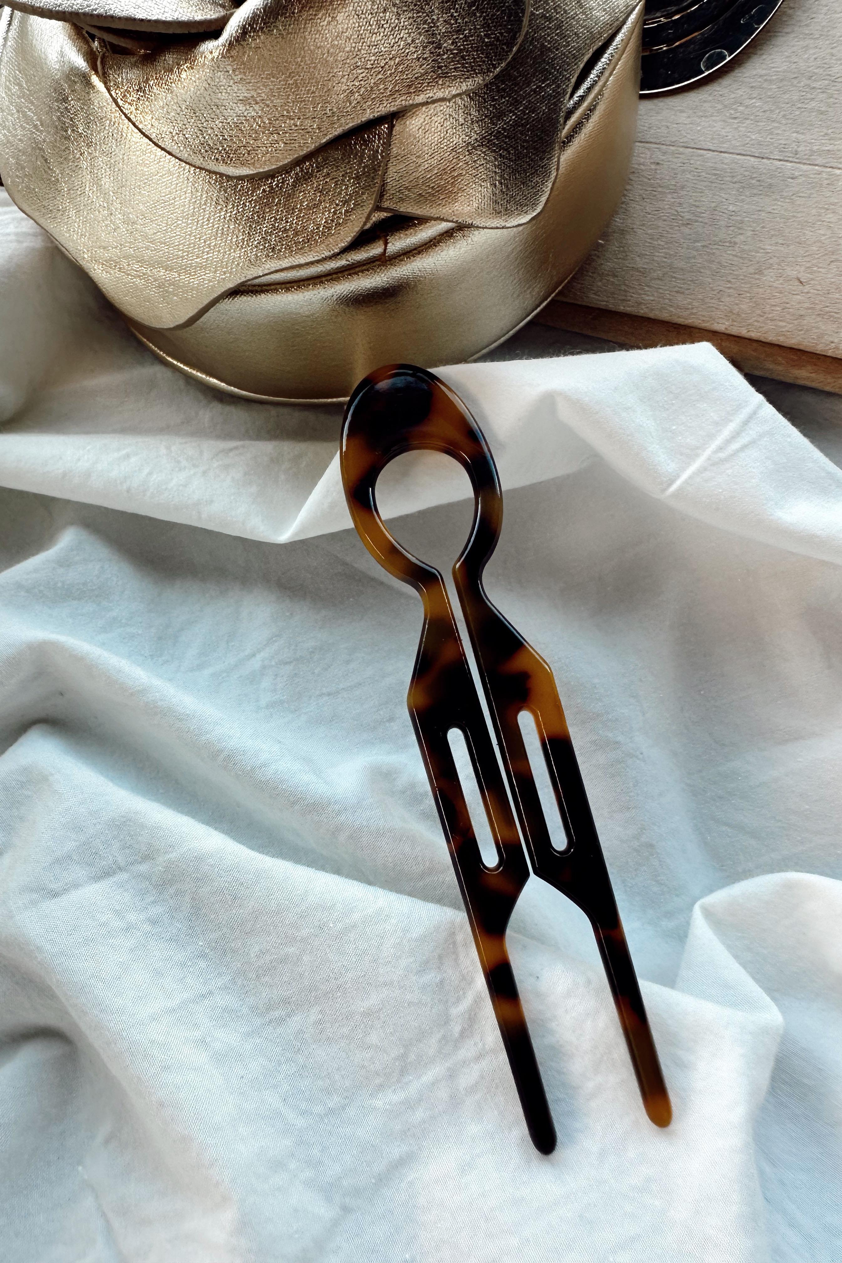 Handmade Kemik Topuz Tokası Camel