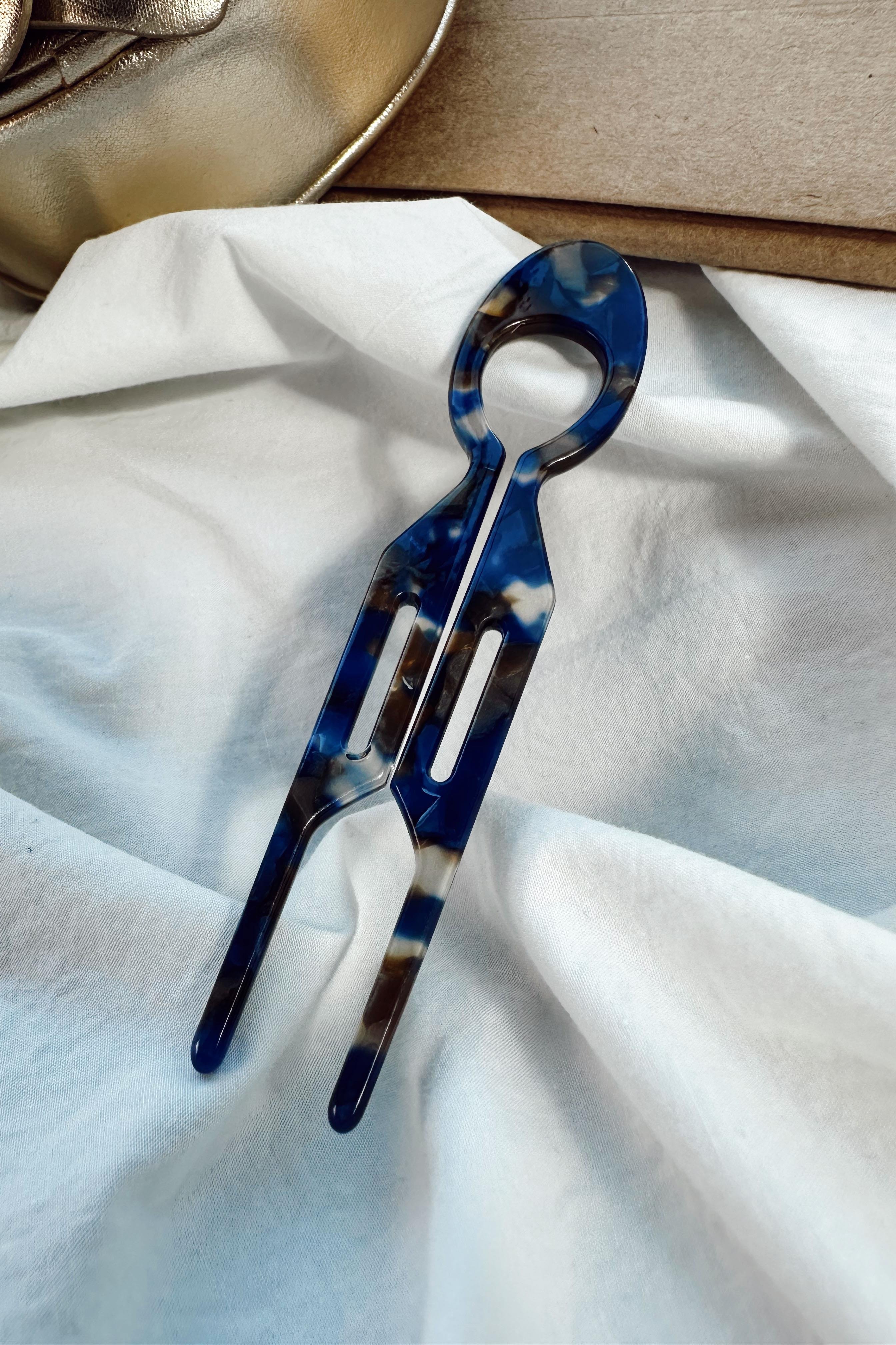 Handmade Kemik Topuz Tokası Lacivert