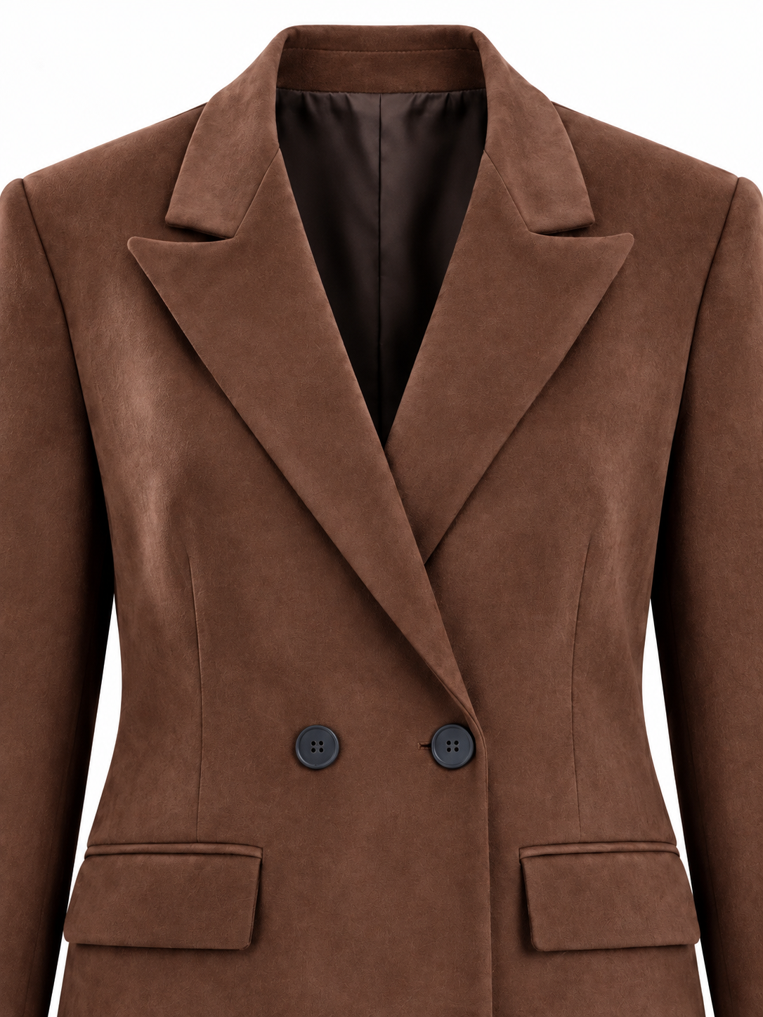 Kahverengi Süet Blazer Ceket 