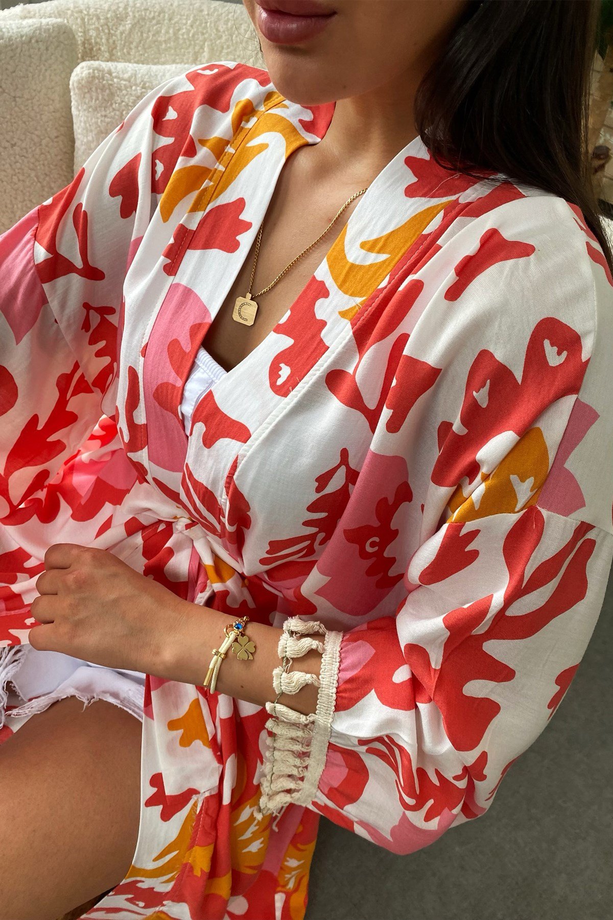 kırmızı kimono