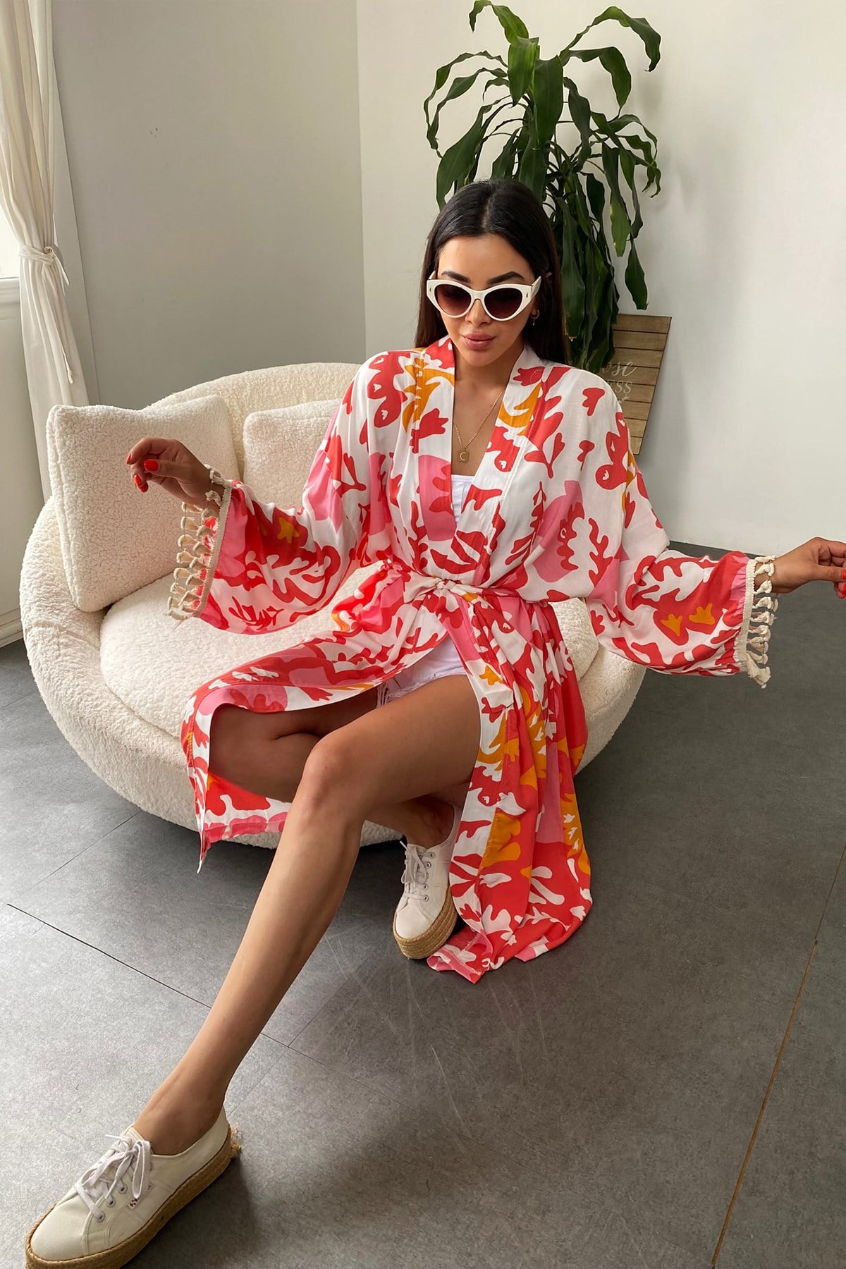 kırmızı kimono