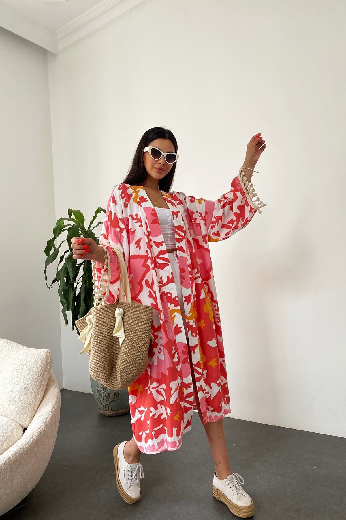kırmızı kimono