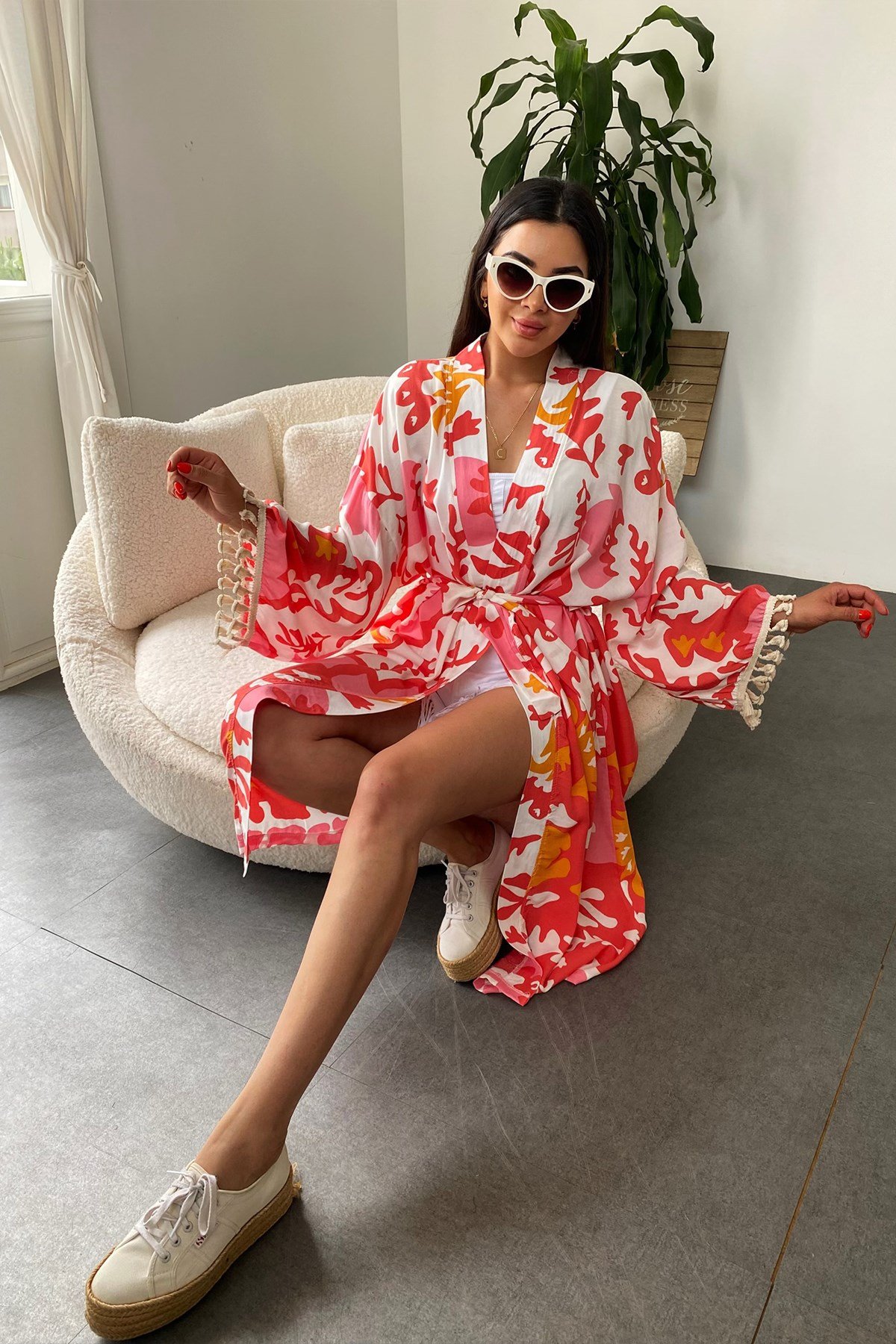 kırmızı kimono