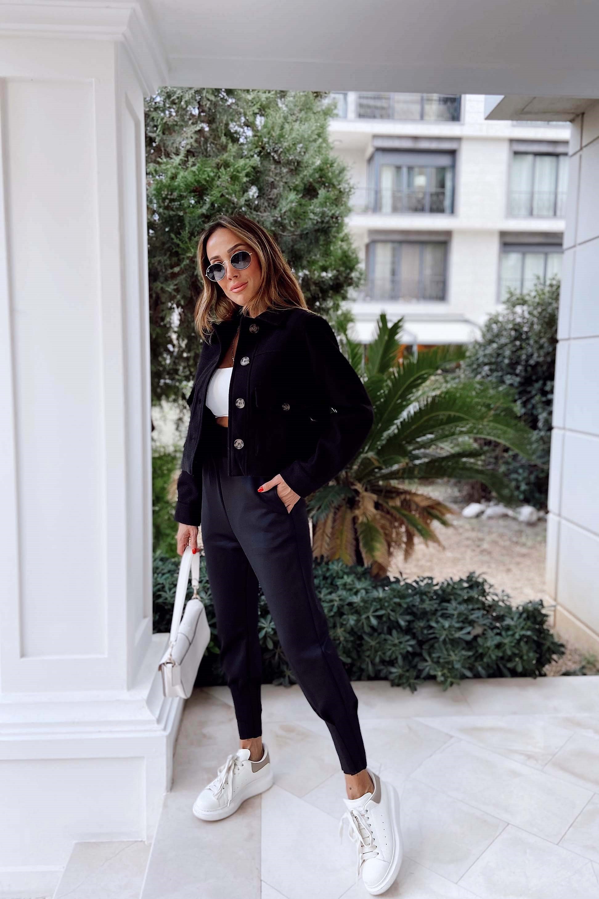 Kısa Kaşe Ceket Siyah