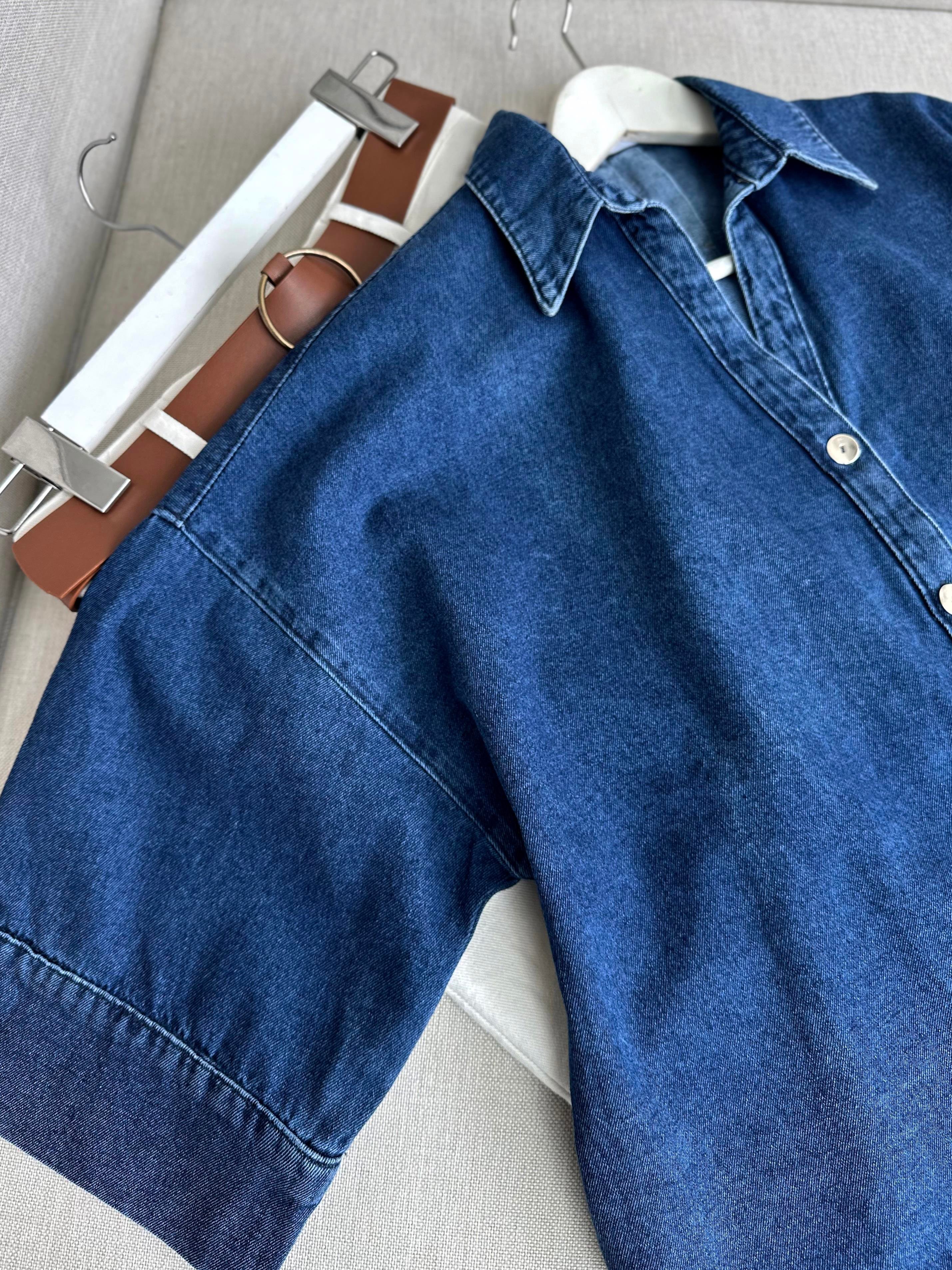Lacivert Denim Gömlek