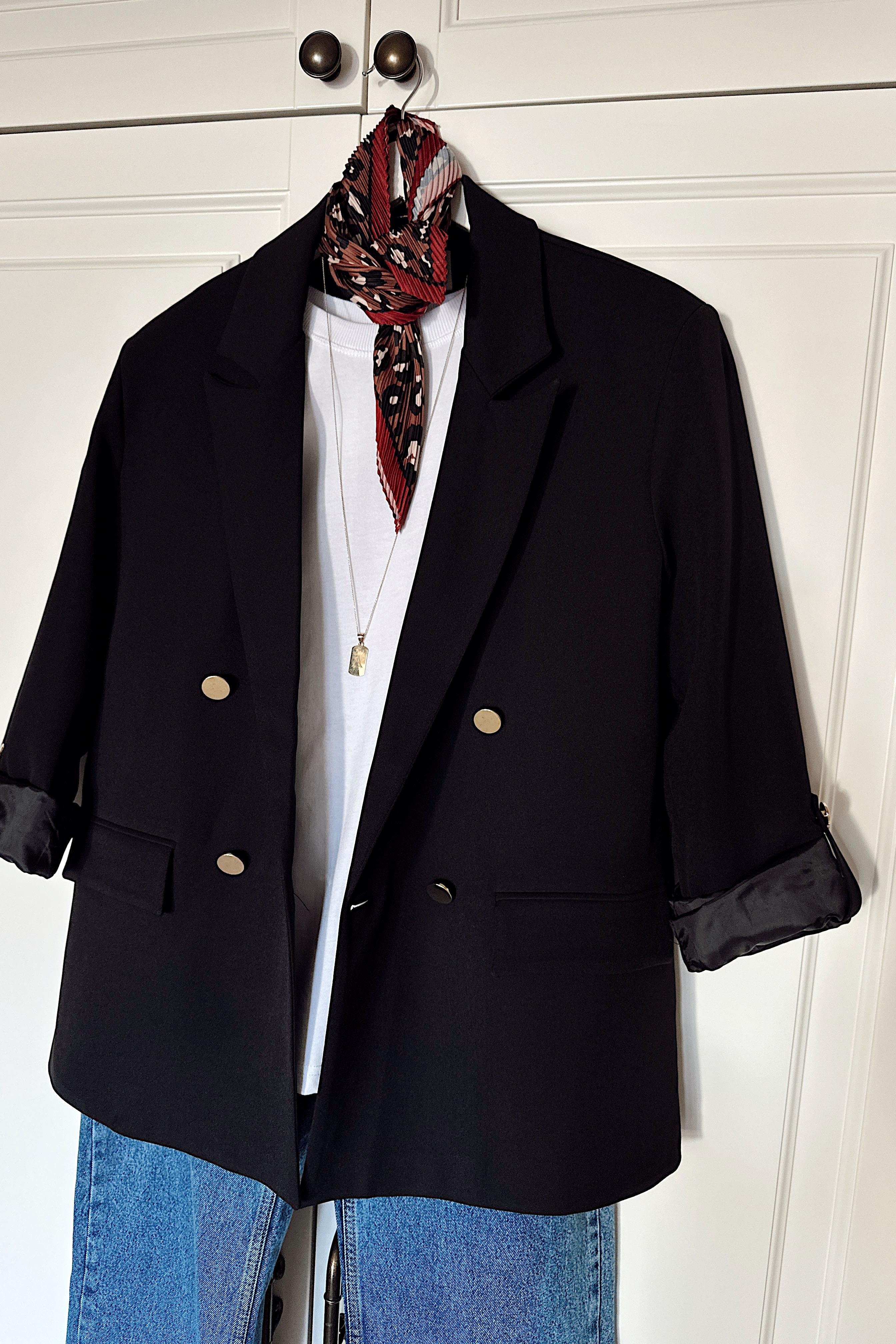 Marka Model Gold Düğme Ve Astar Detaylı Blazer Ceket Siyah