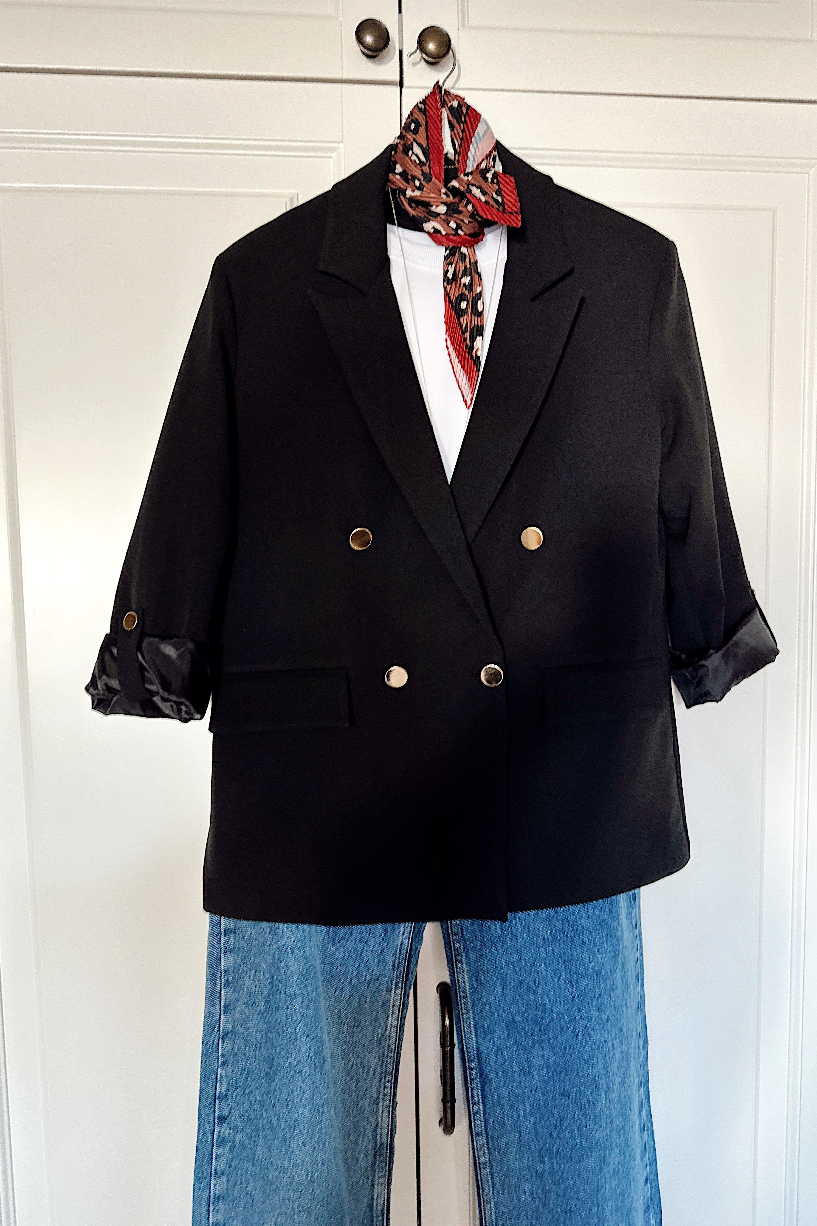 Marka Model Gold Düğme Ve Astar Detaylı Blazer Ceket Siyah