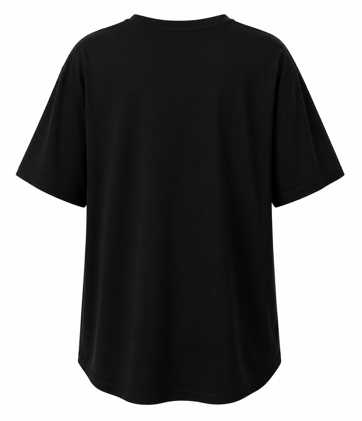 Marka Model Kolye Detaylı Fermuarlı Tshirt Siyah