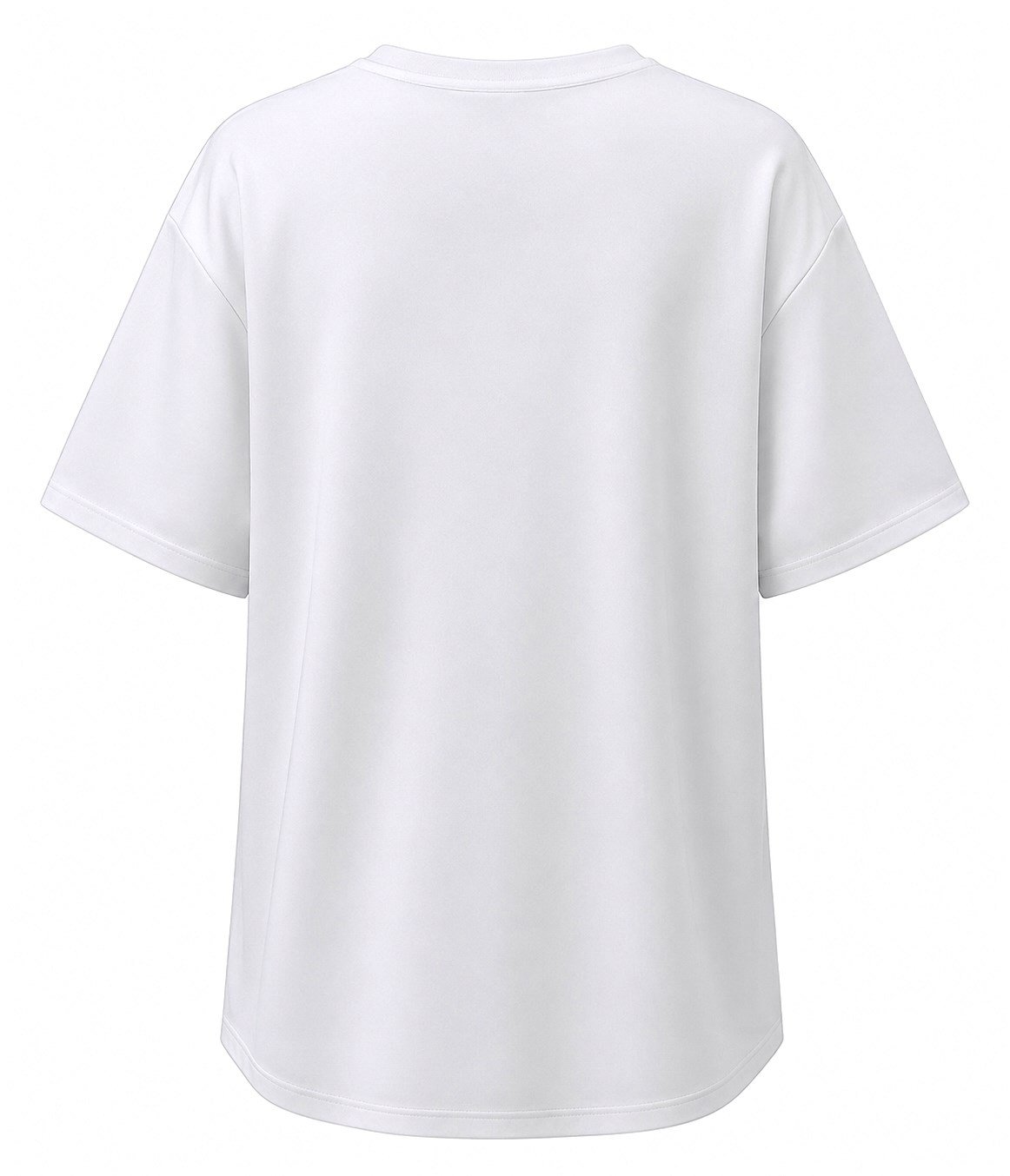 Marka Model Kolye Detaylı Fermuarlı Tshirt Beyaz