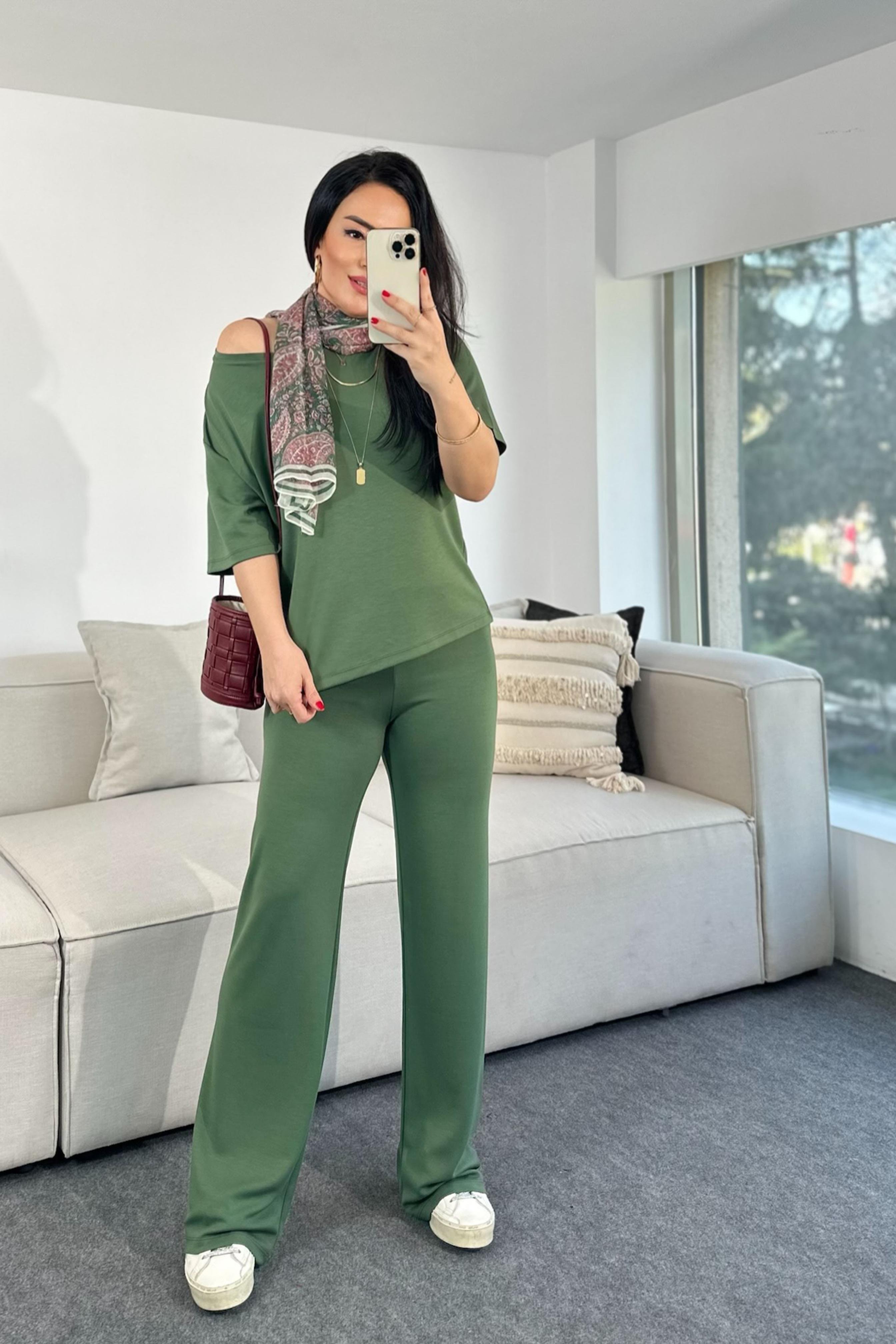 Marka Muadil Modal Kumaş Takım Yeşil