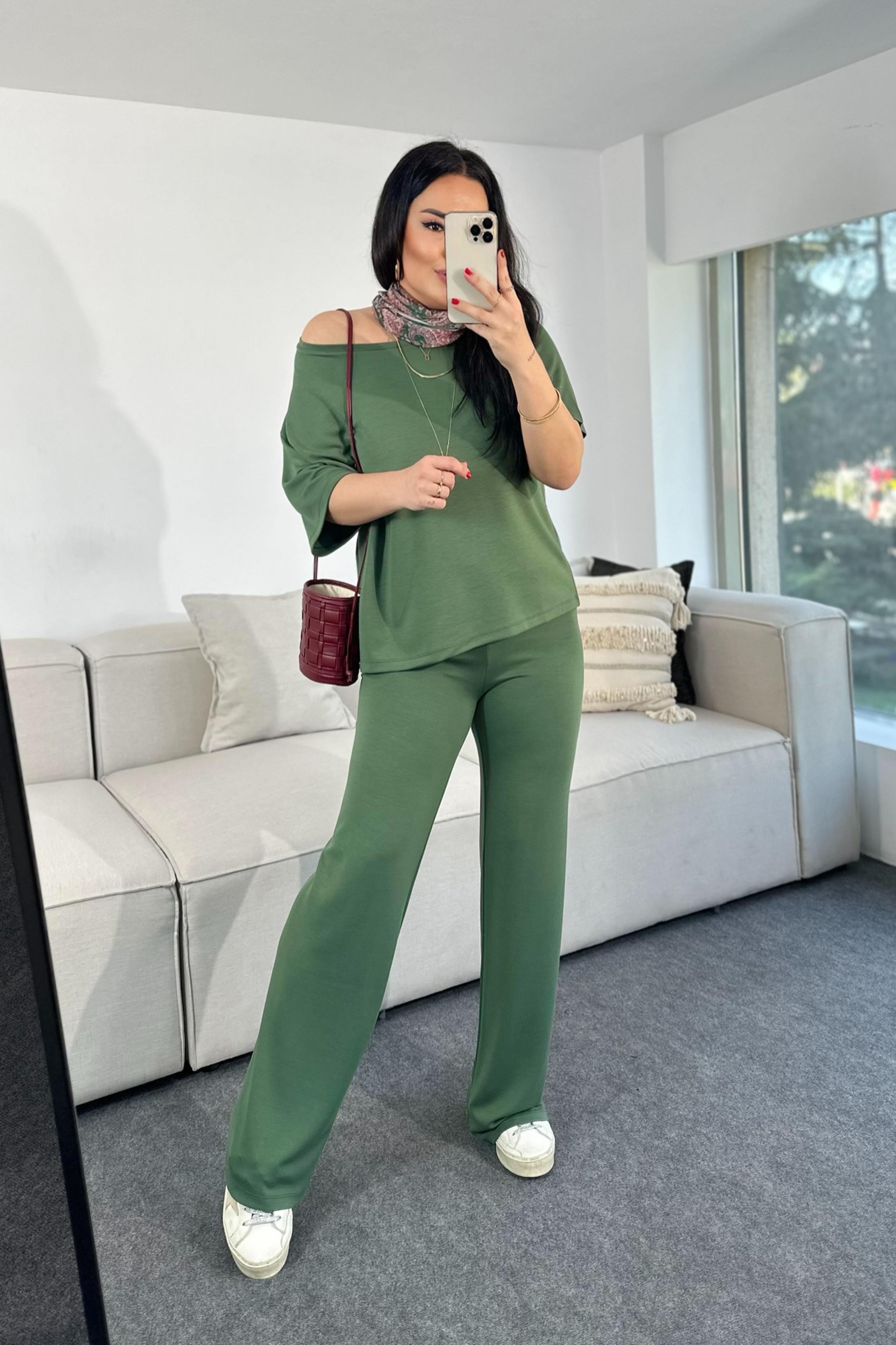 Marka Muadil Modal Kumaş Takım Yeşil