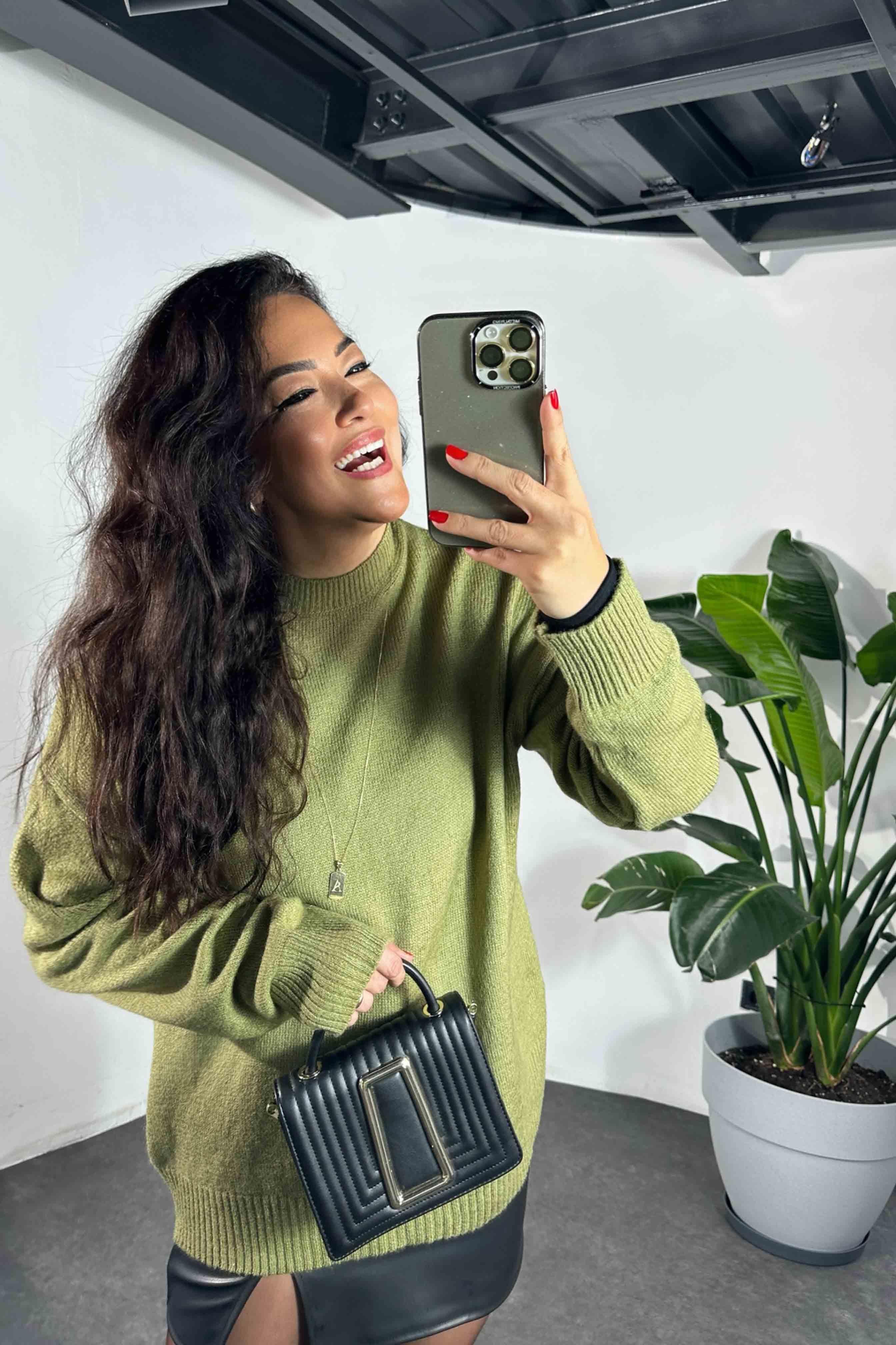 Massi Model Bisiklet Yaka Basic Yumoş Kazak Haki