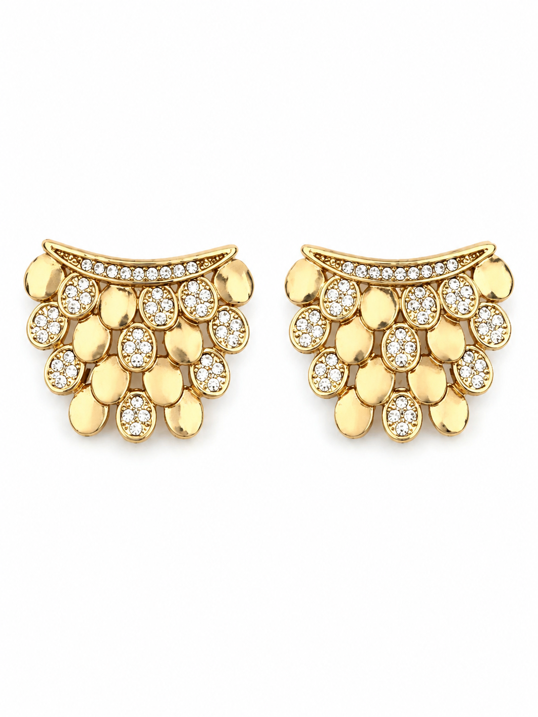 Minik Damla Taşlı Gold Küpe
