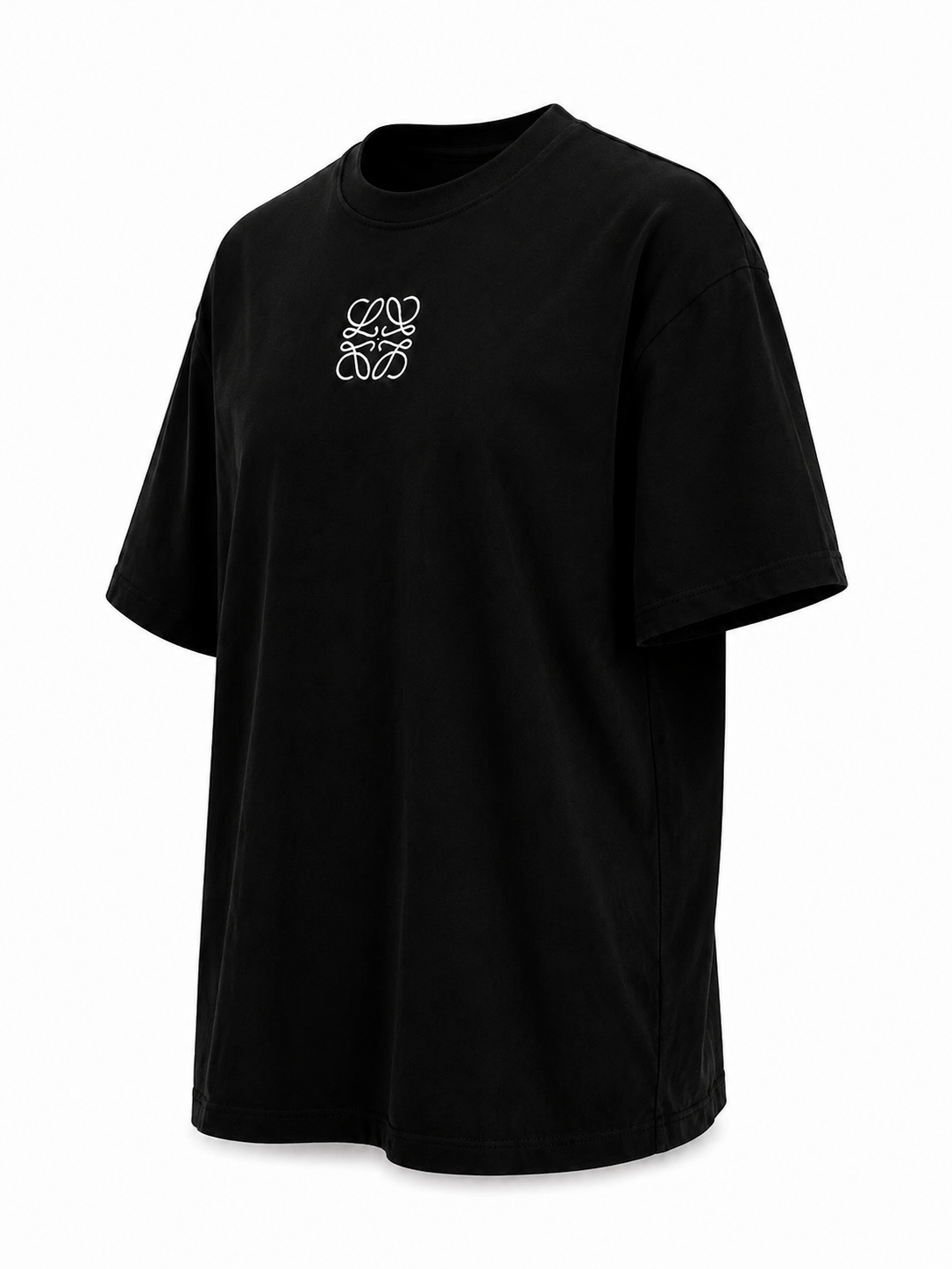 Nakış İşleme Detaylı Marka Model Basic Tshirt Siyah