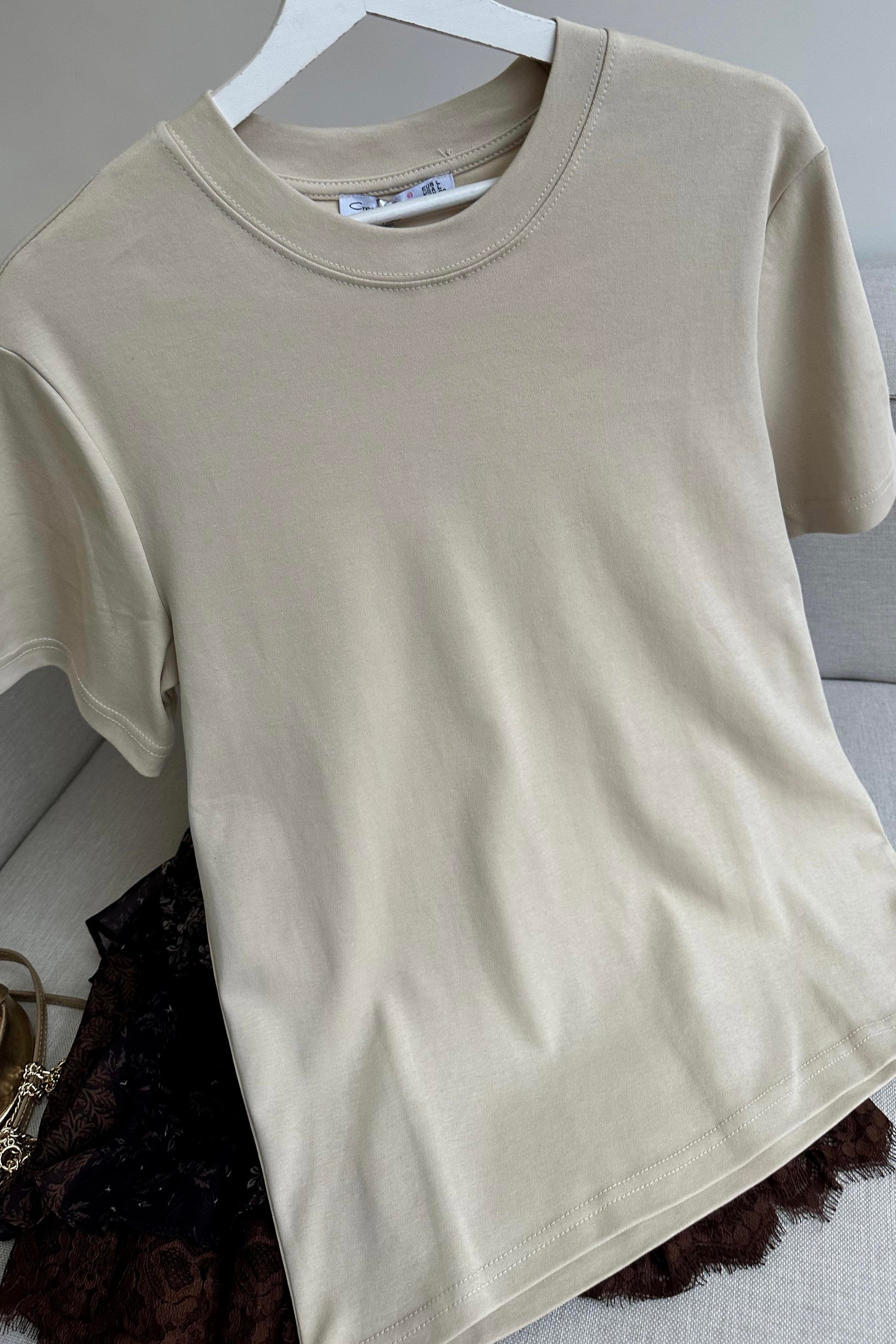 Natural Touch Basic Tişört Taş