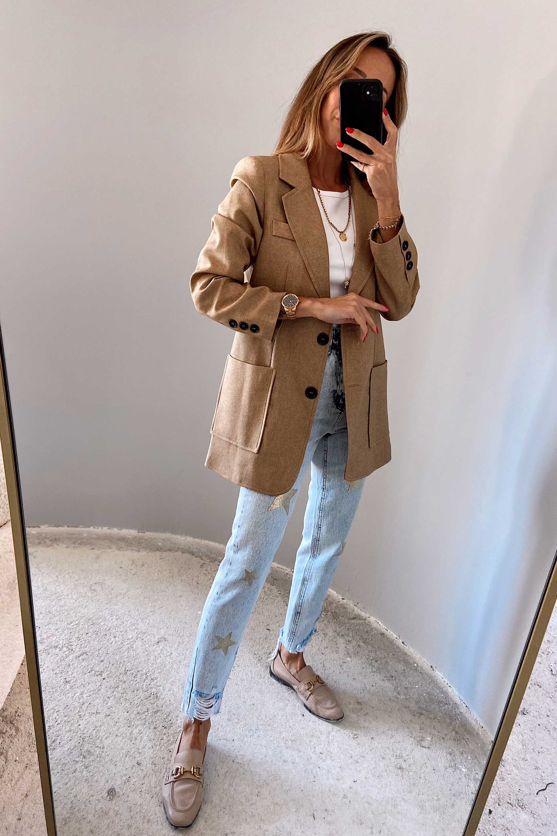 Orjinal Marka Blazer Ceket Bej