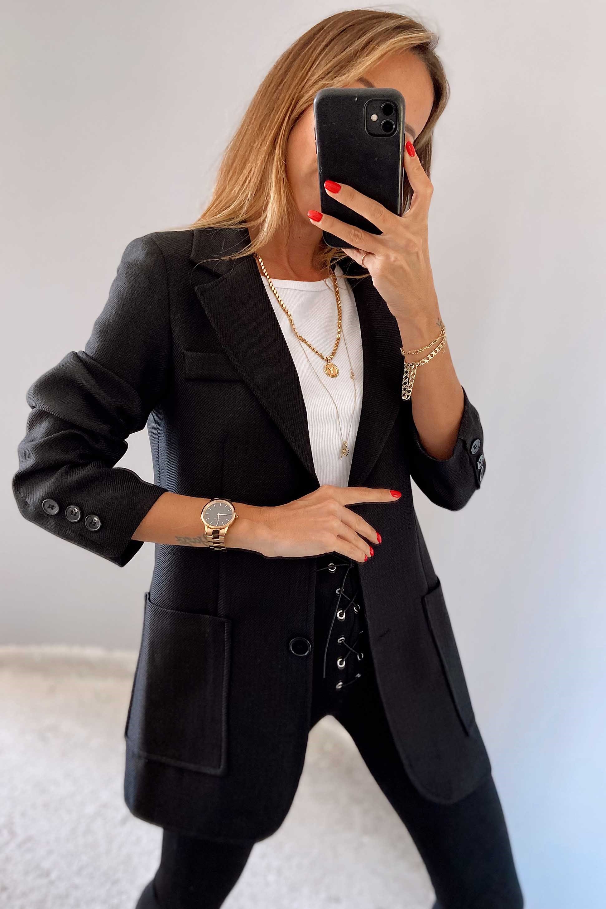 Orjinal Marka Blazer Ceket Siyah
