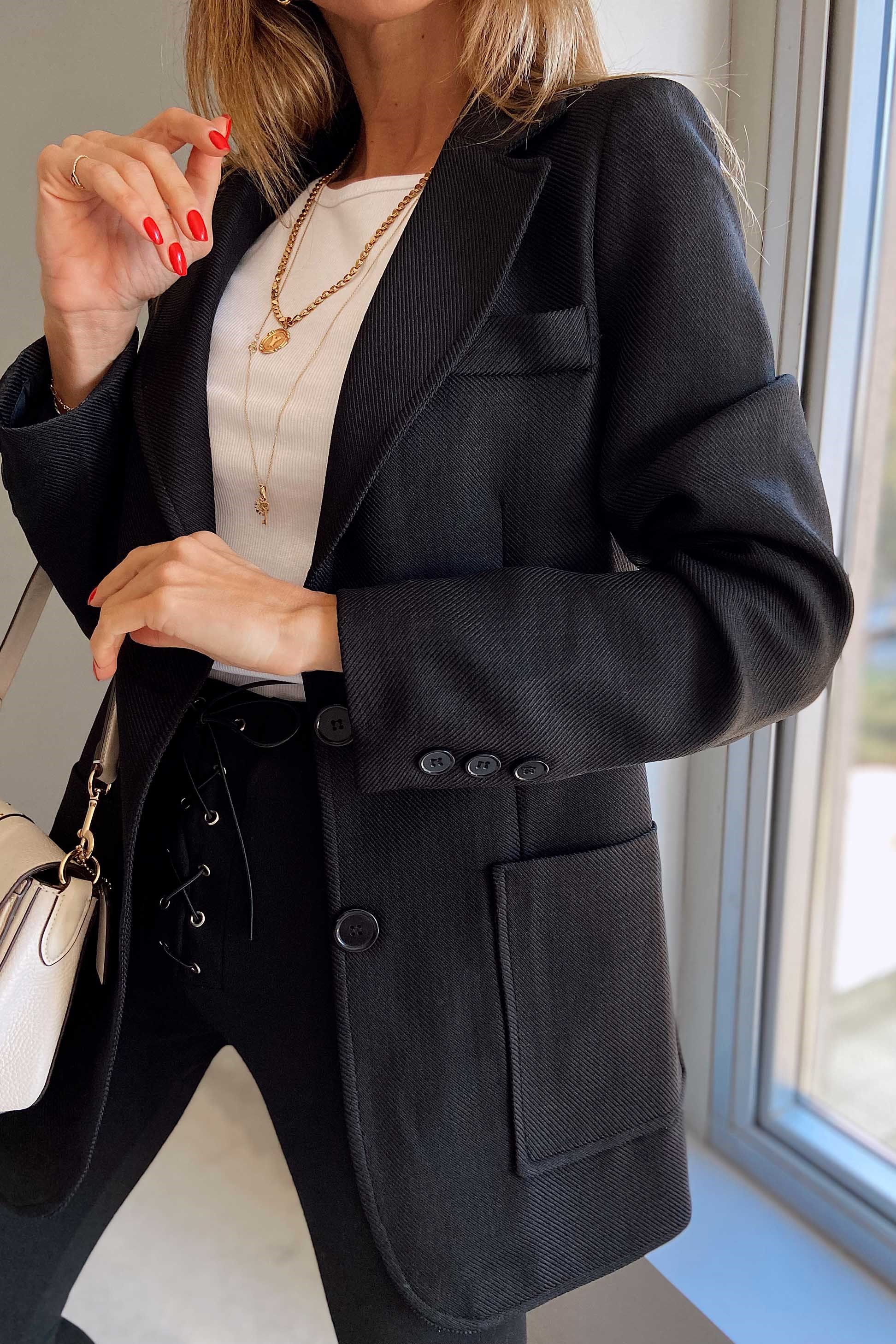 Orjinal Marka Blazer Ceket Siyah