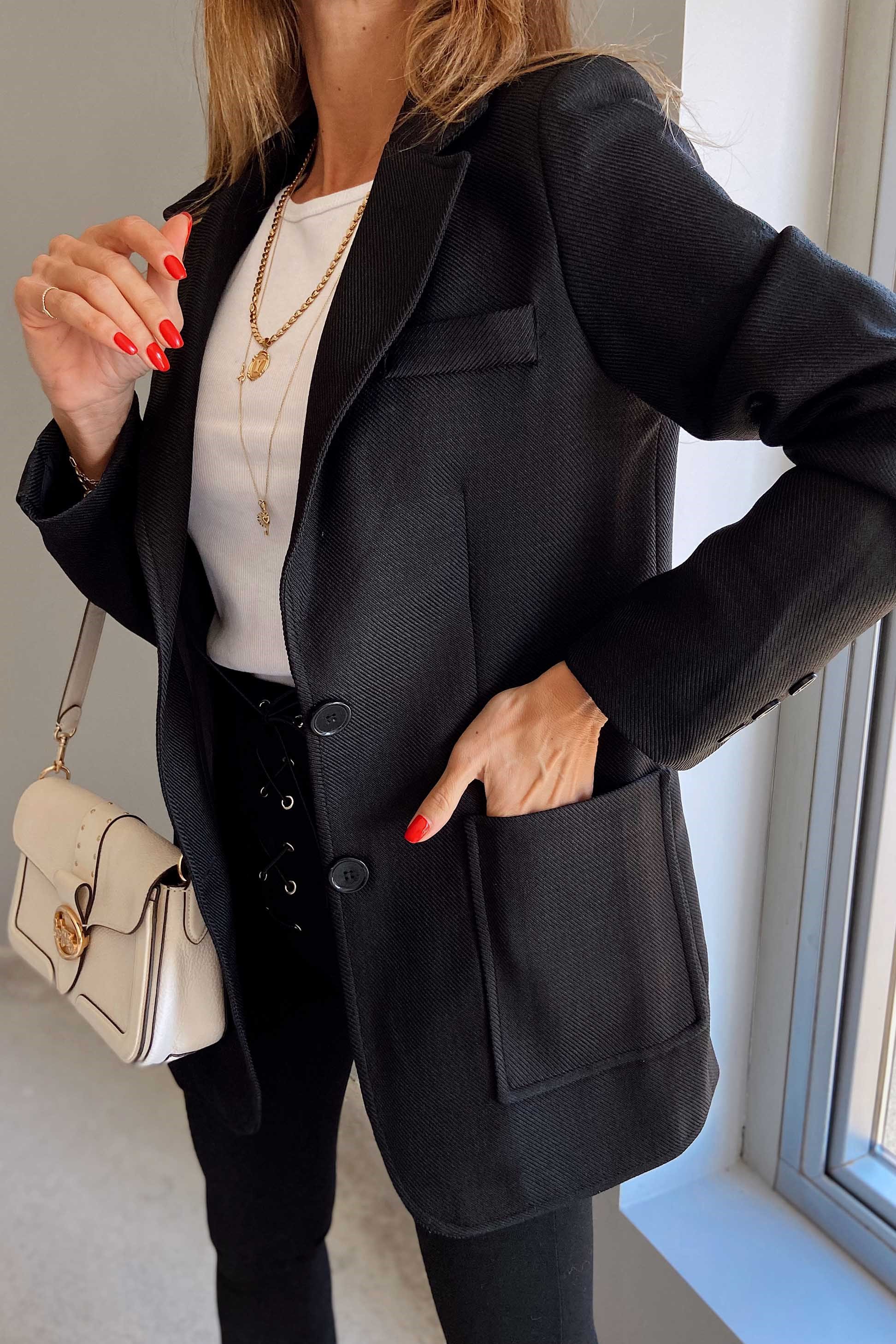 Orjinal Marka Blazer Ceket Siyah