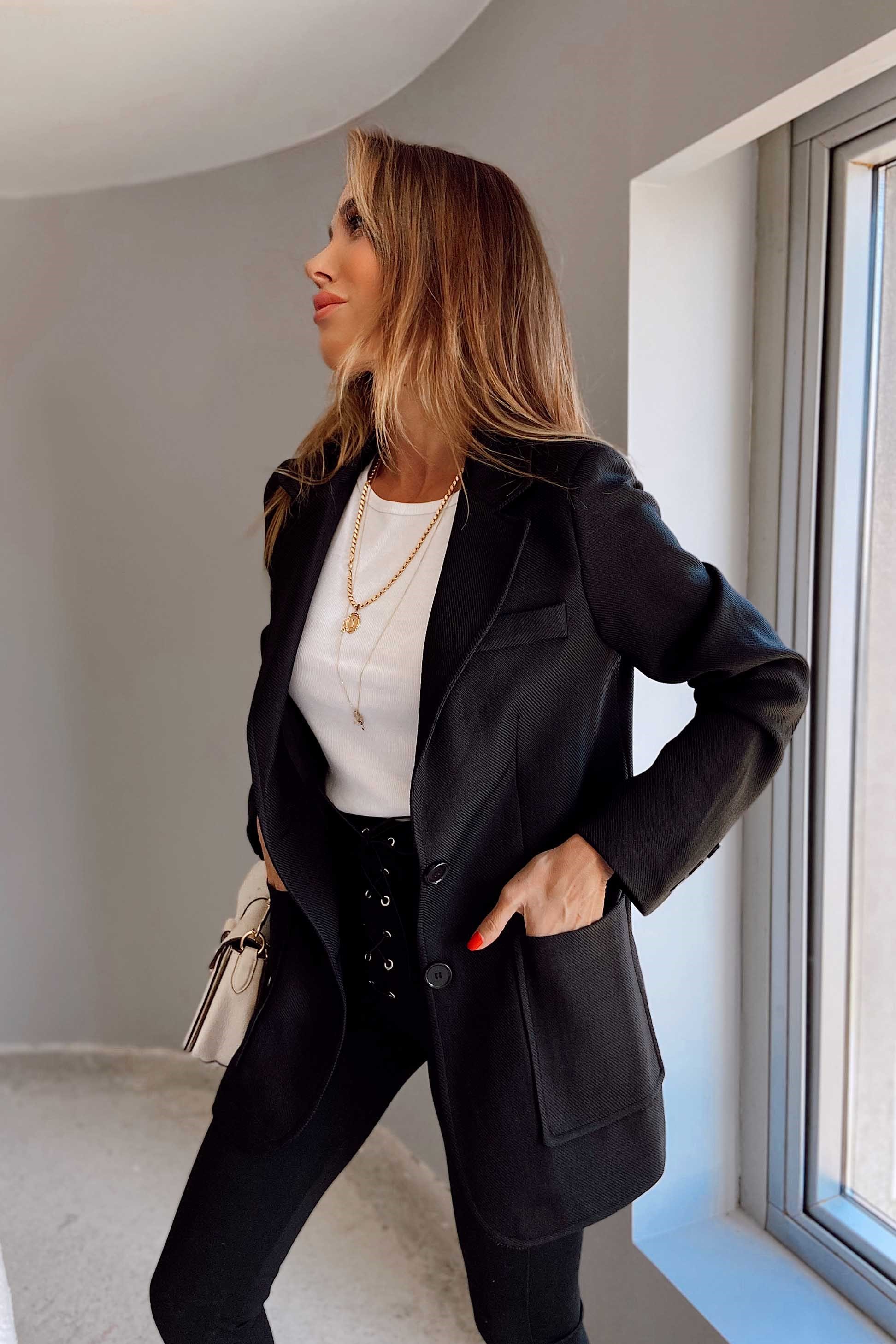 Orjinal Marka Blazer Ceket Siyah