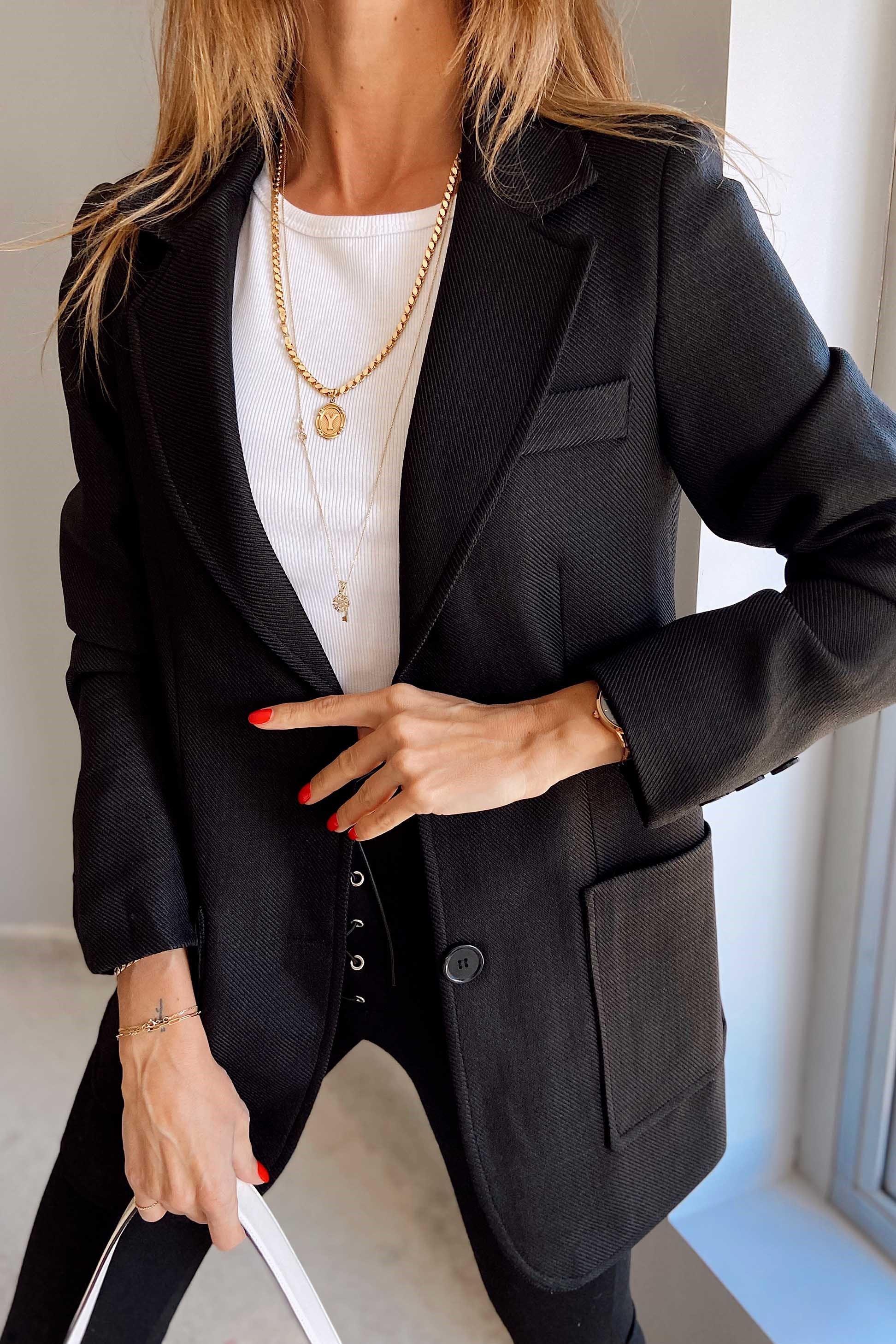Orjinal Marka Blazer Ceket Siyah
