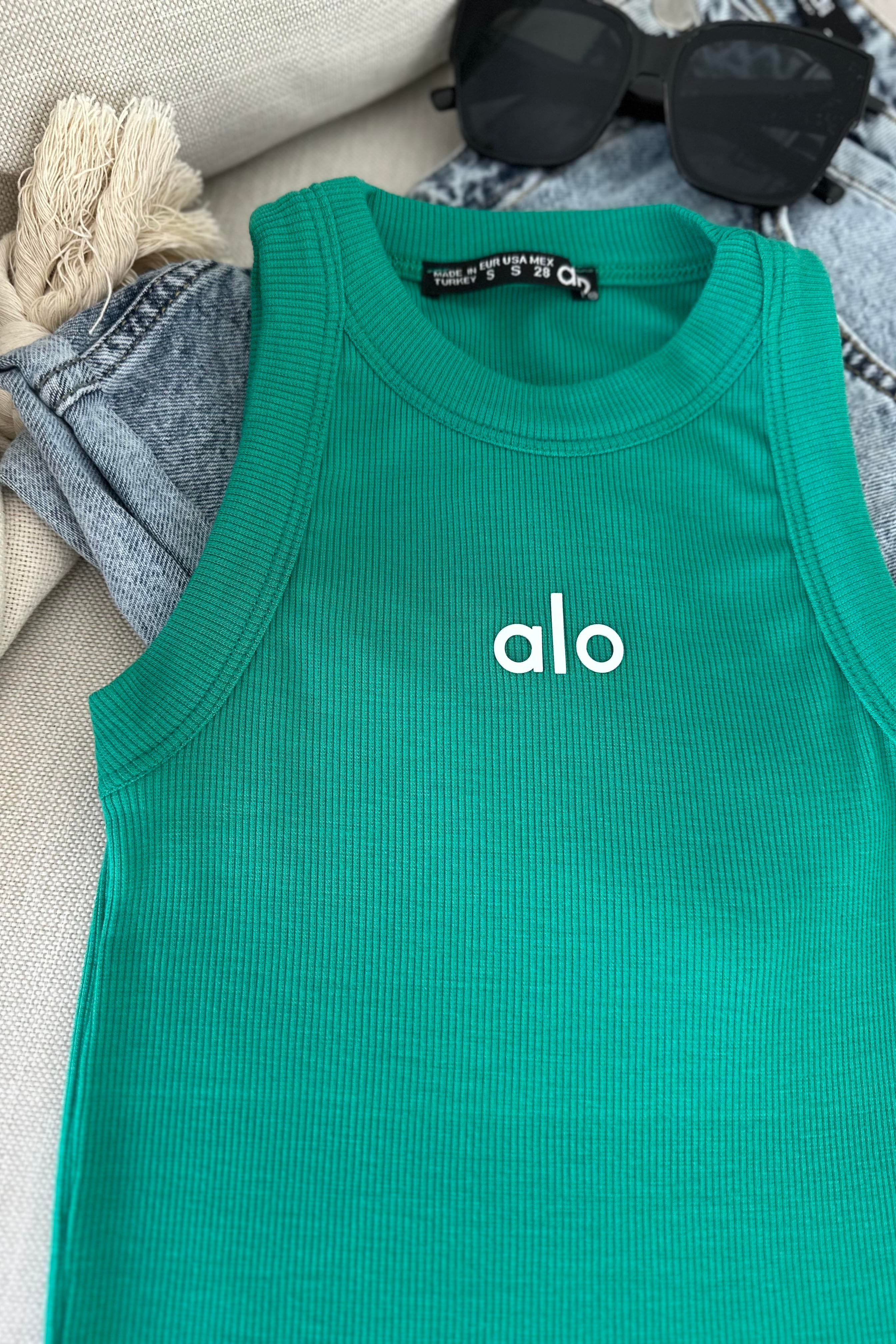 Orjinal Marka Halter Yaka Bluz Yeşil