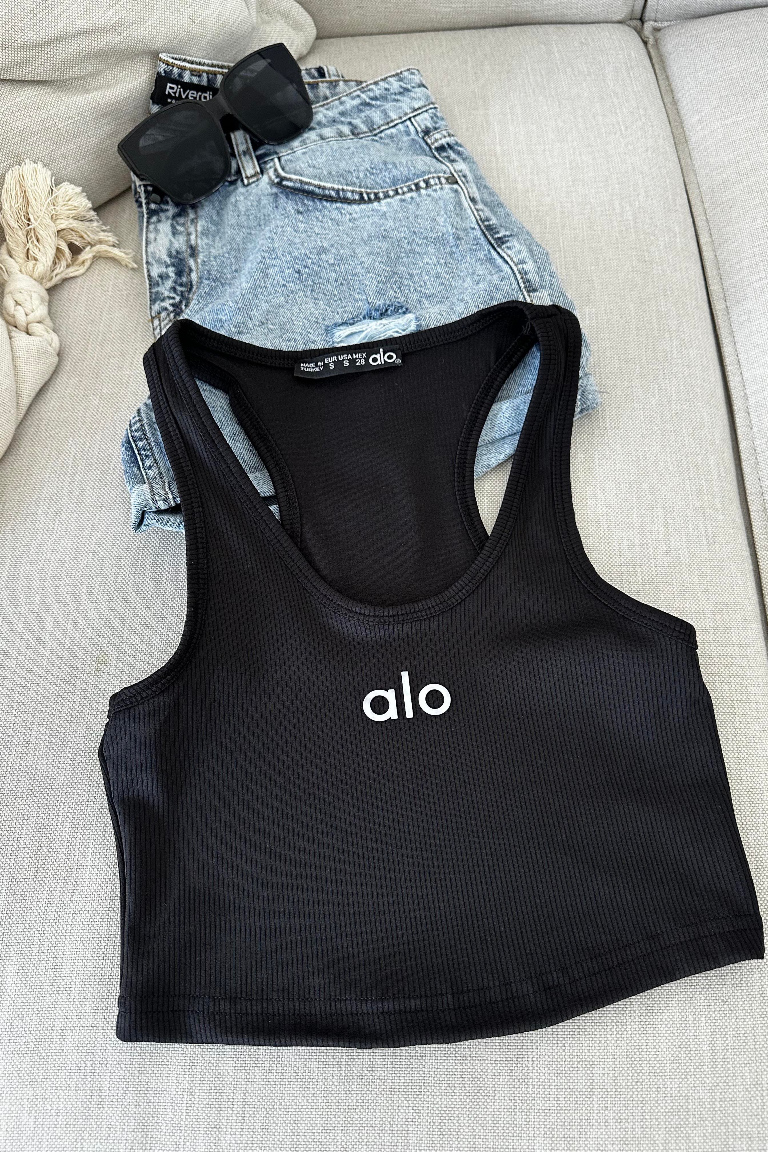 Orjinal Marka Halter Yaka Crop Bluz Siyah