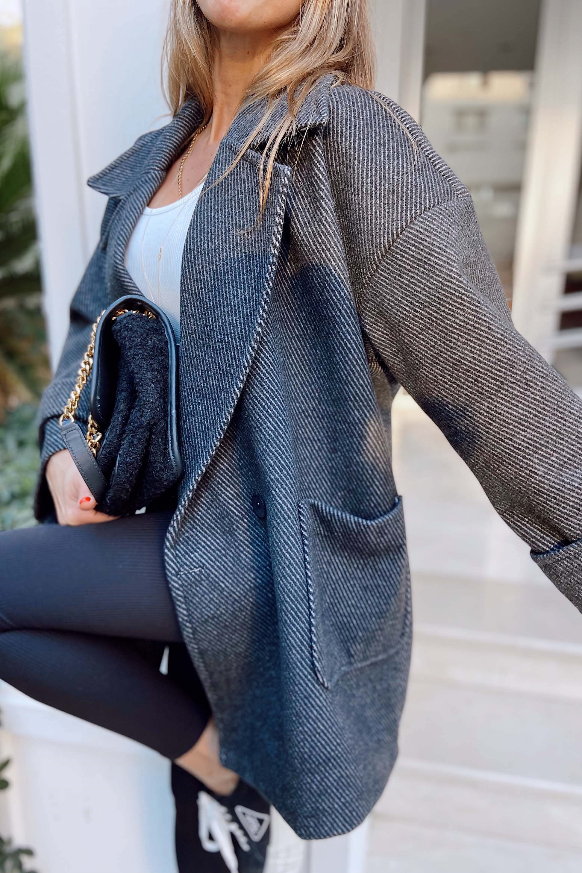 Oversize Kadın Kaban Siyah