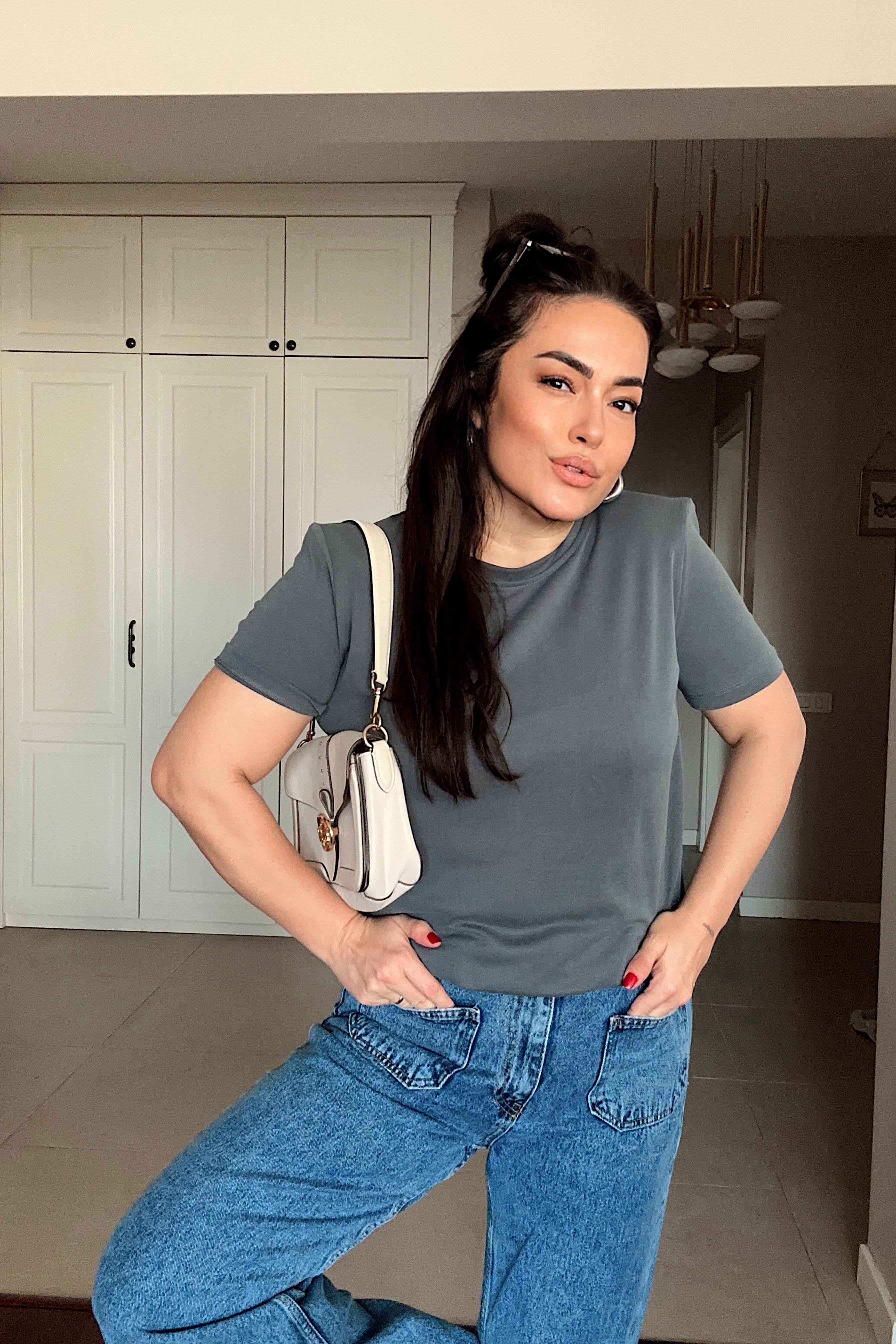 Oysh Modal Kumaş Vatkalı Basic Gri