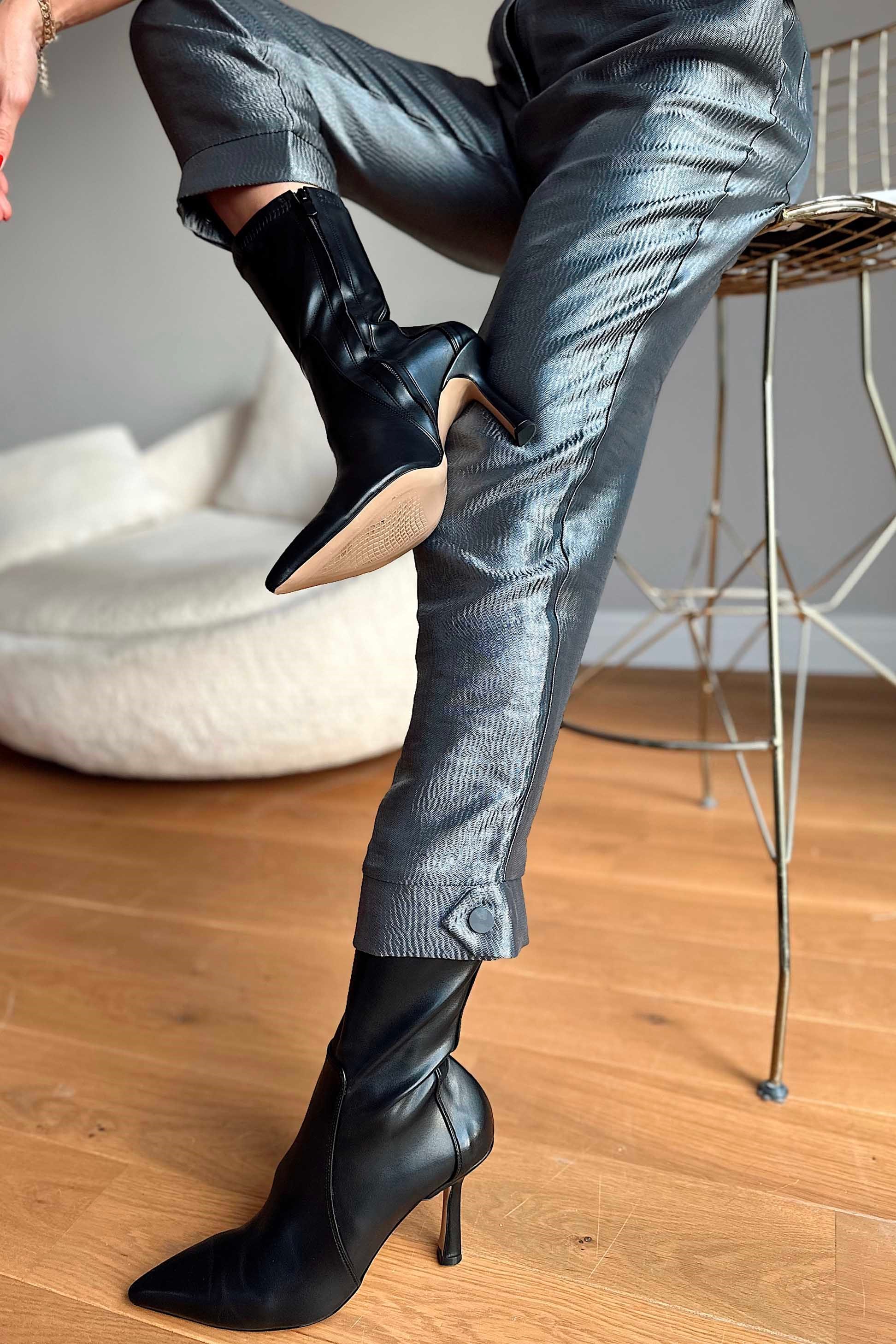 Parlak Pantolon Silver