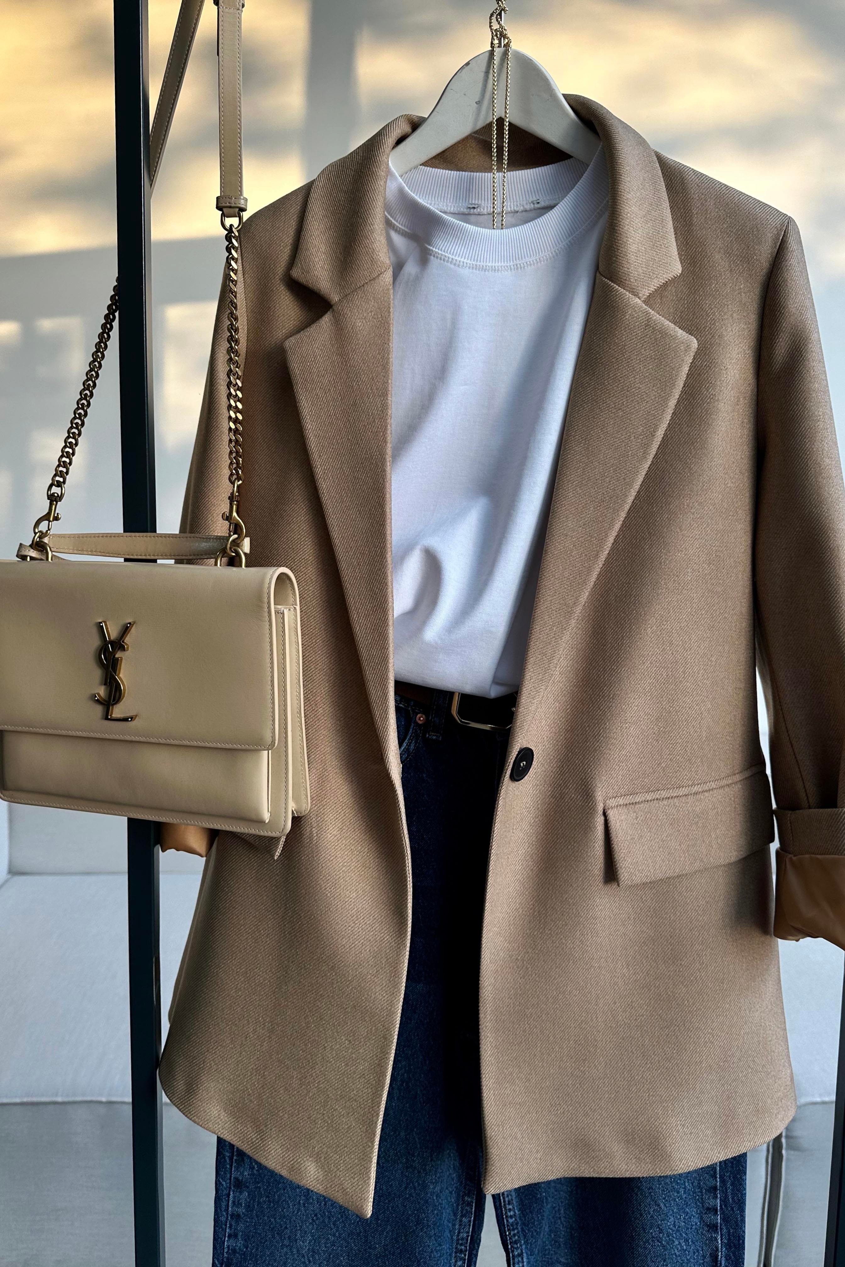 Premium Kalite Astarlı Blazer Ceket Camel