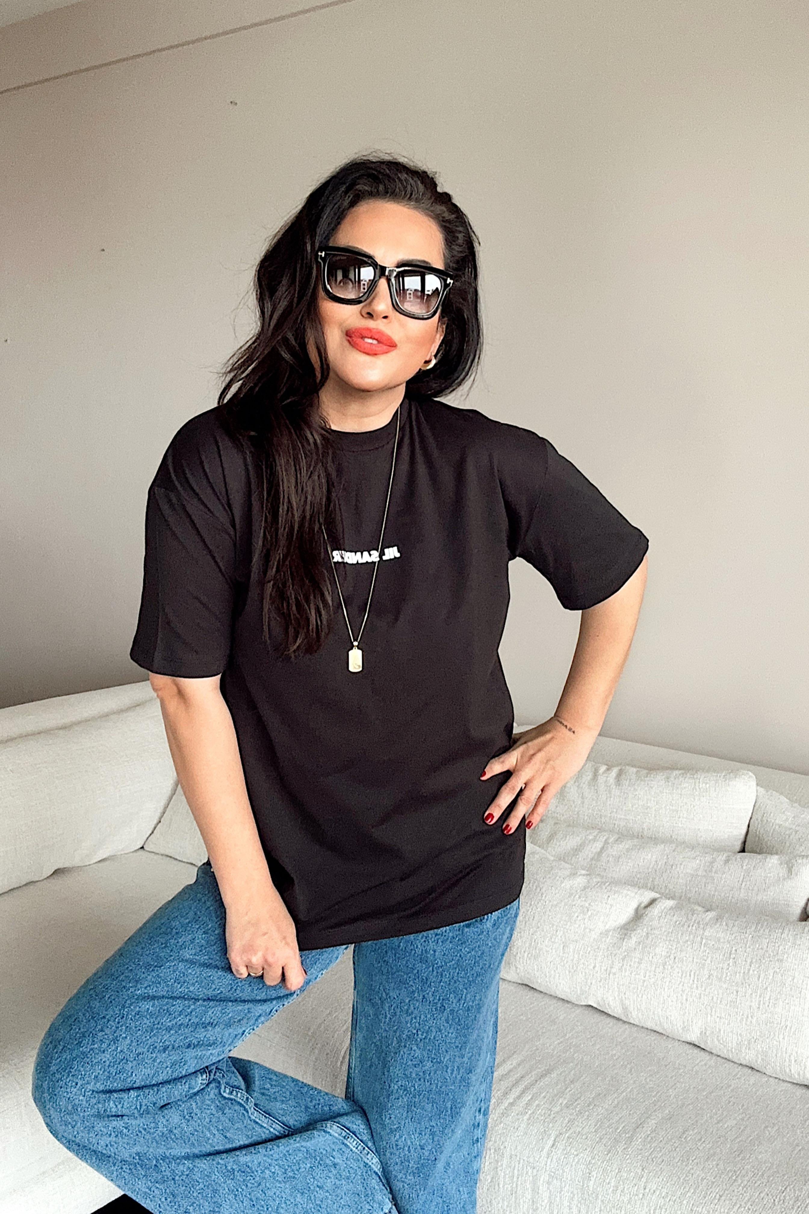 Premium Kalite Bisiklet Yaka Basic Tişört Siyah