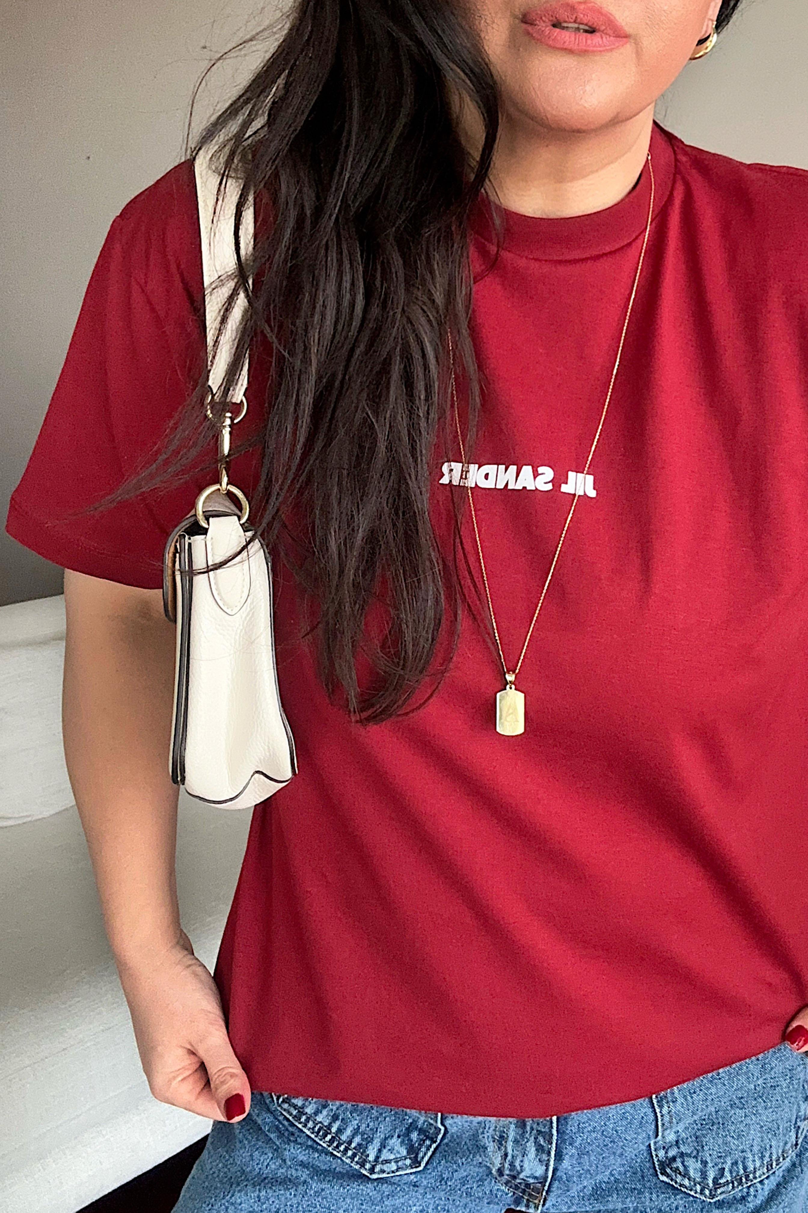 Premium Kalite Bisiklet Yaka Basic Tişört Bordo