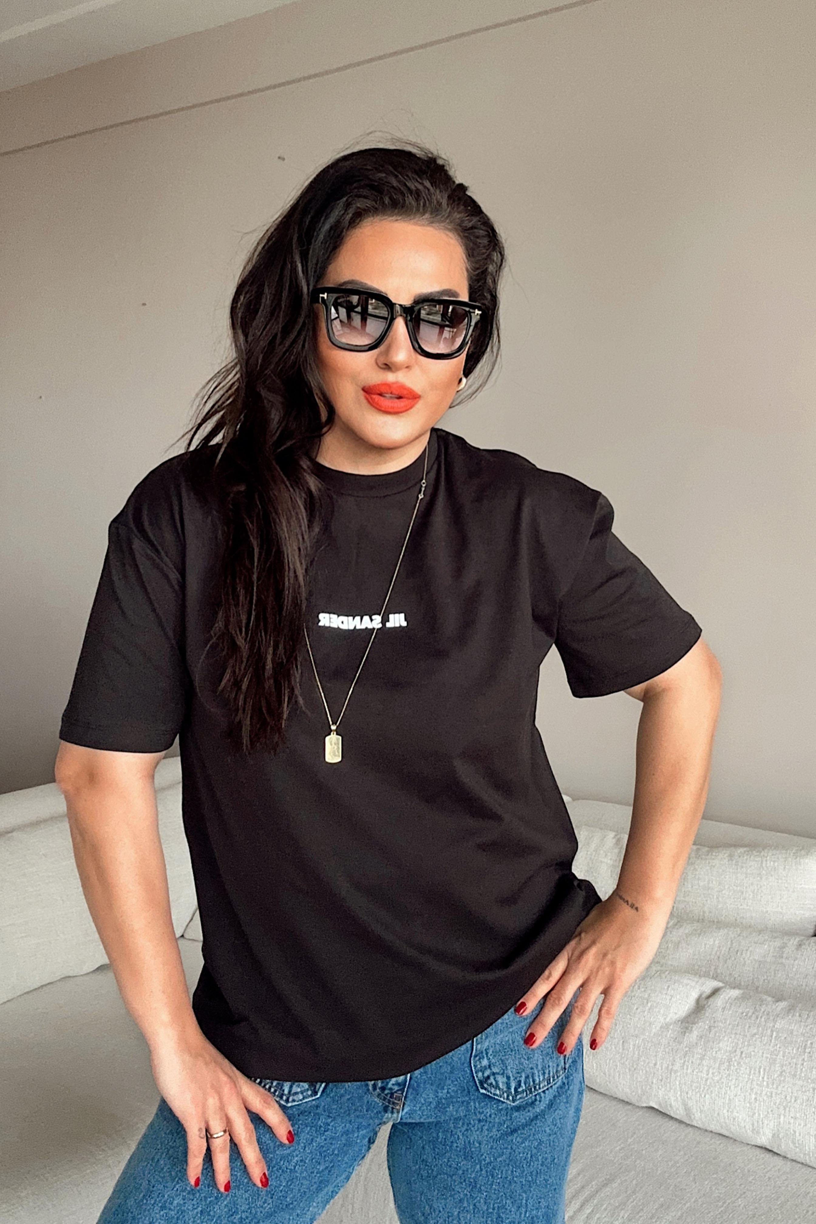 Premium Kalite Bisiklet Yaka Basic Tişört Siyah