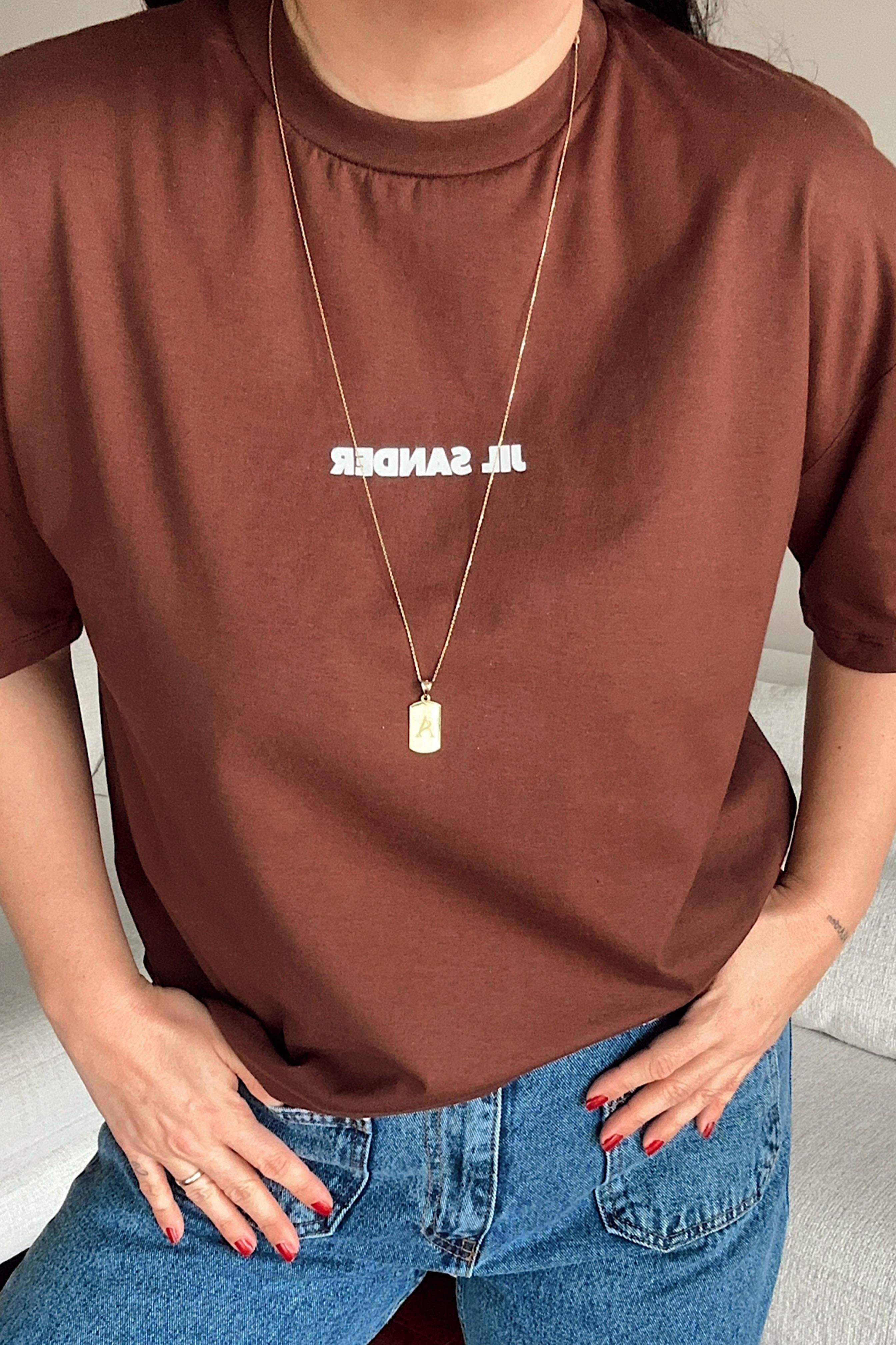 Premium Kalite Bisiklet Yaka Basic Tişört Acı Kahve