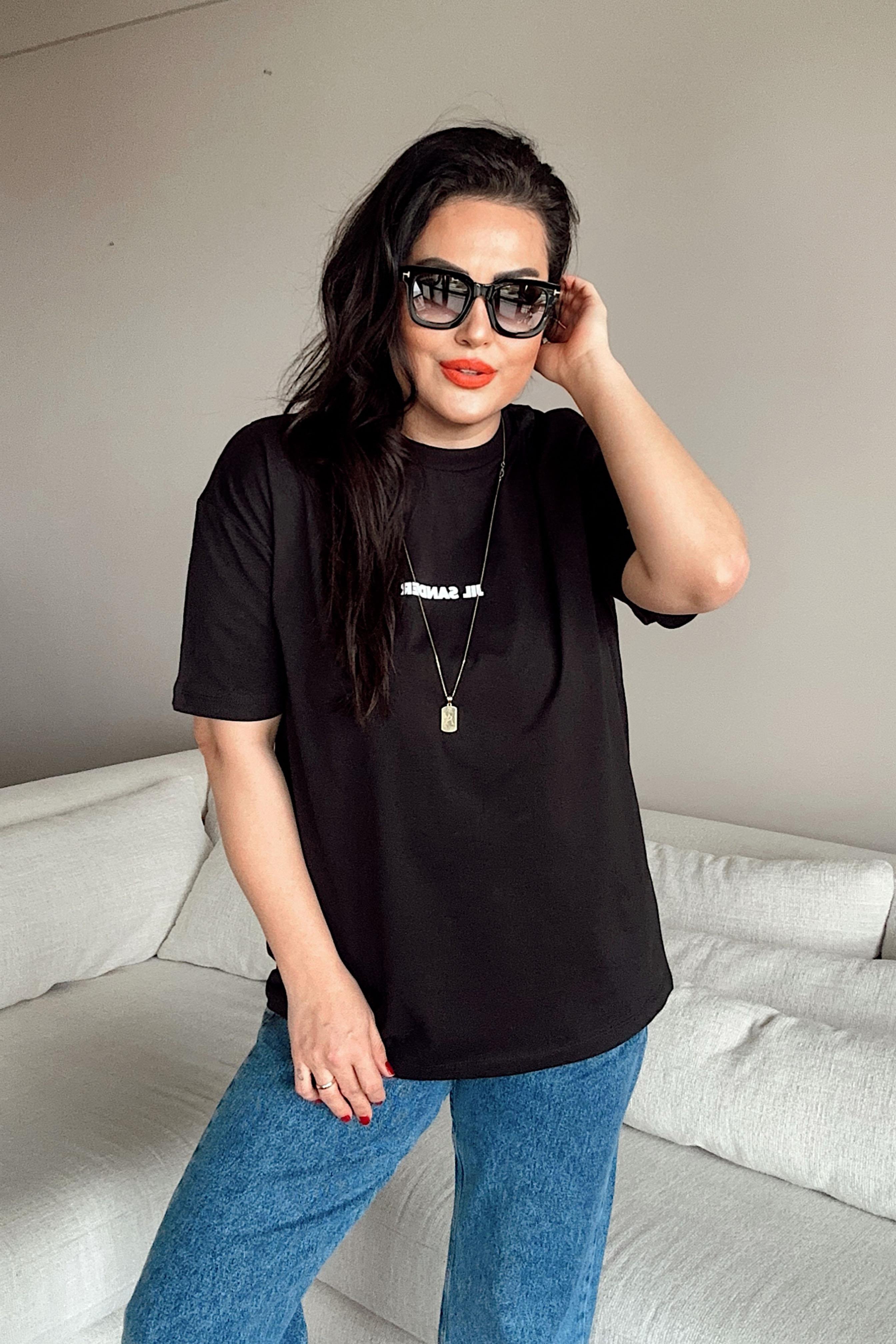 Premium Kalite Bisiklet Yaka Basic Tişört Siyah