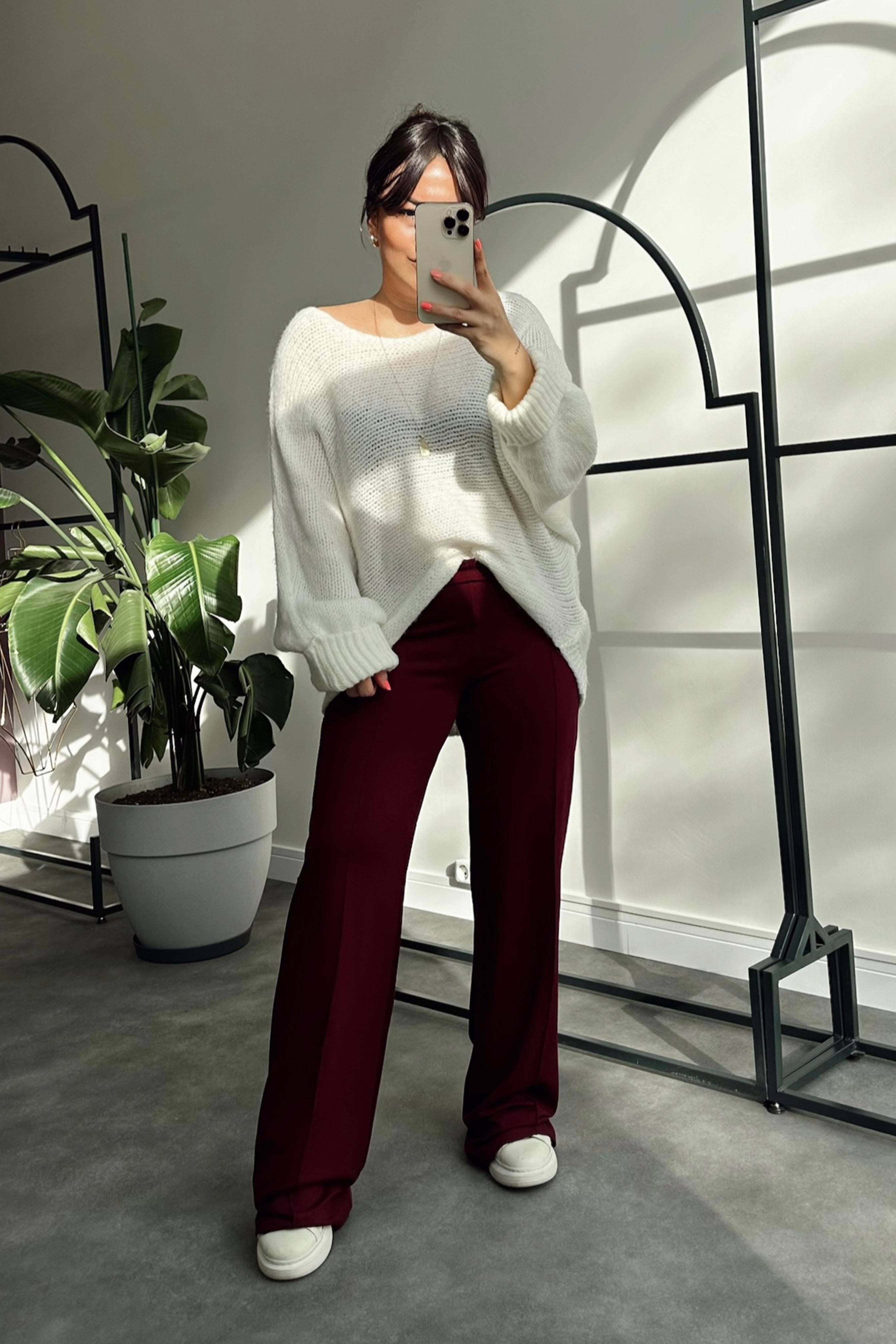 Premium Kalite Çımalı Palazzo Pantolon Siyah