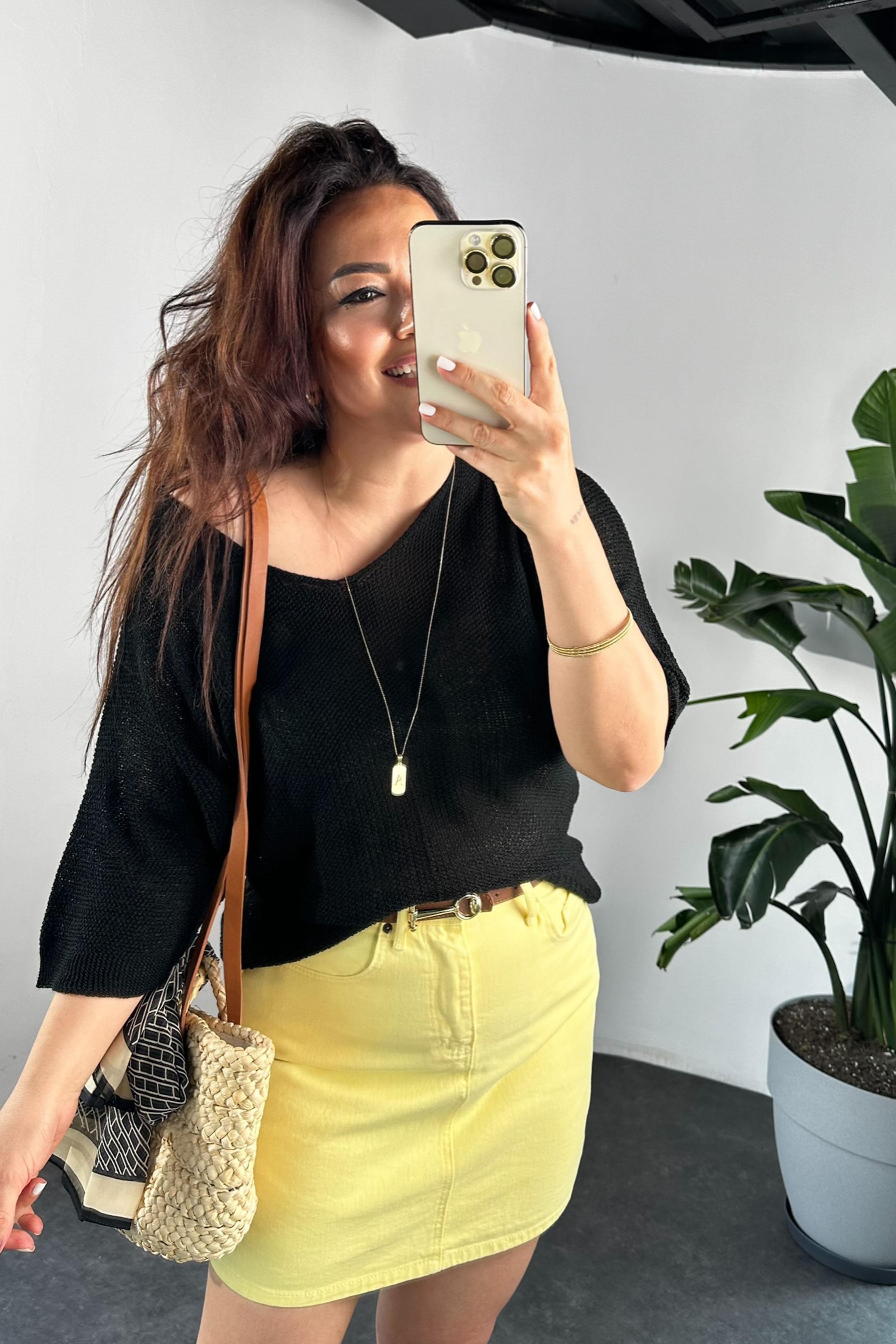 Premium Kalite Elit Triko Merserize Bluz Siyah