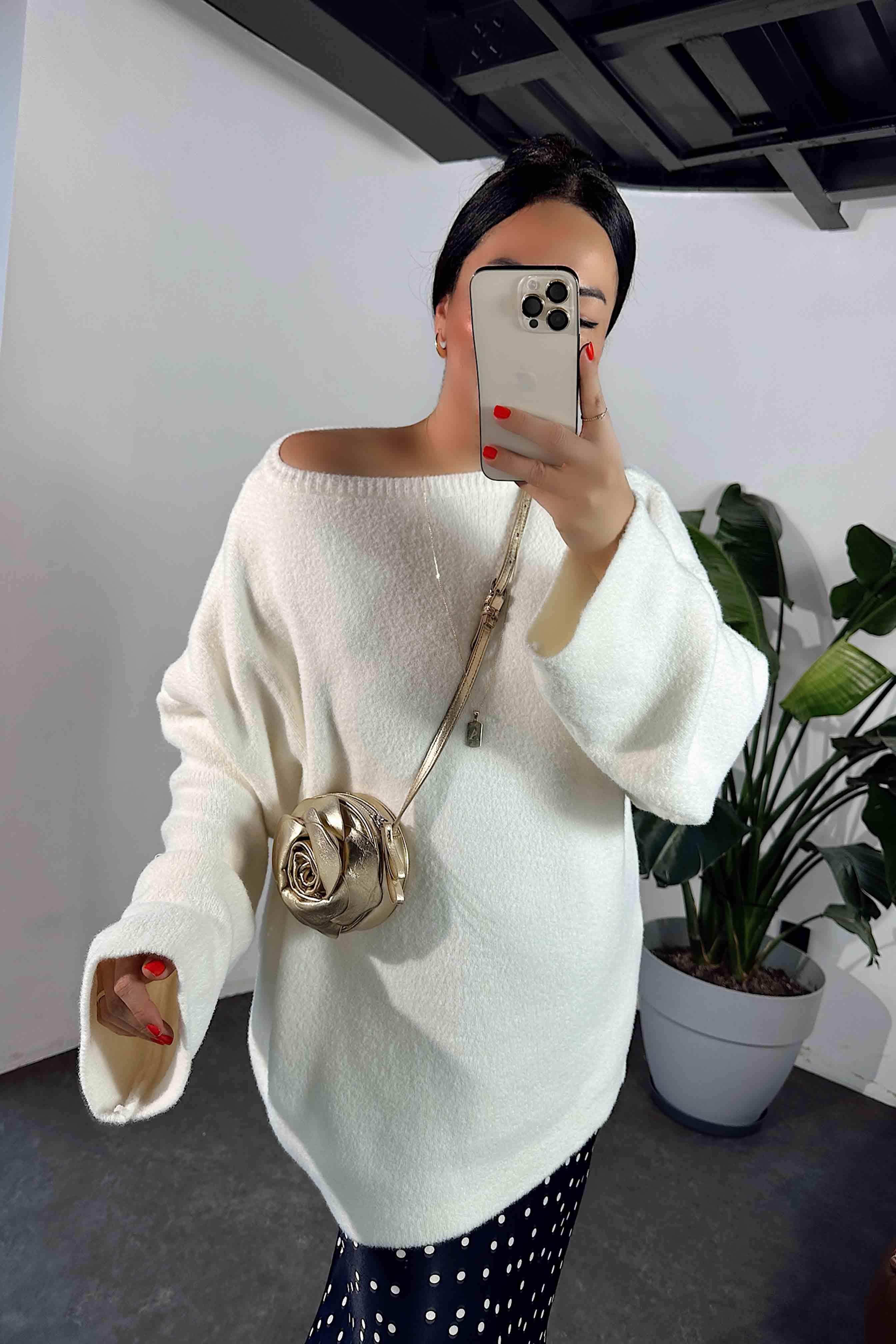 Premium Kalite Massi Model Yumoş Kazak Ekru