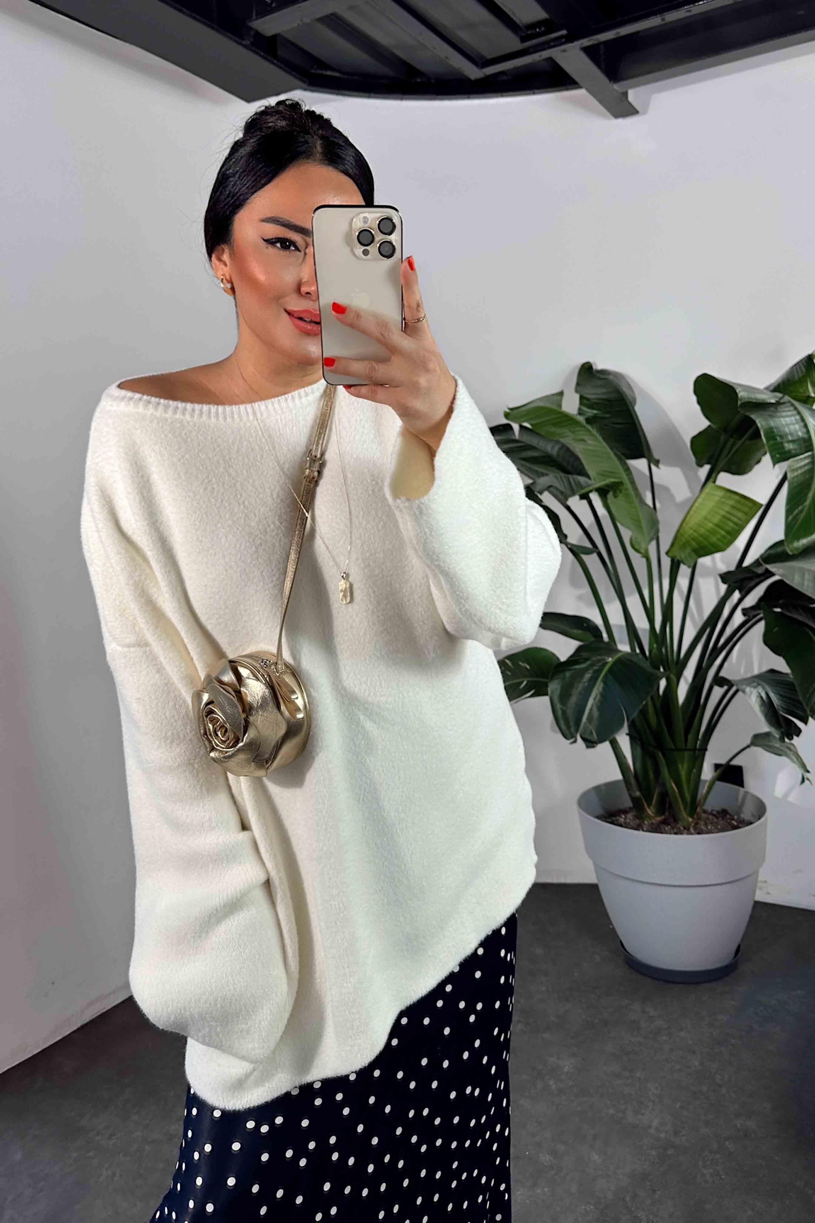 Premium Kalite Massi Model Yumoş Kazak Ekru