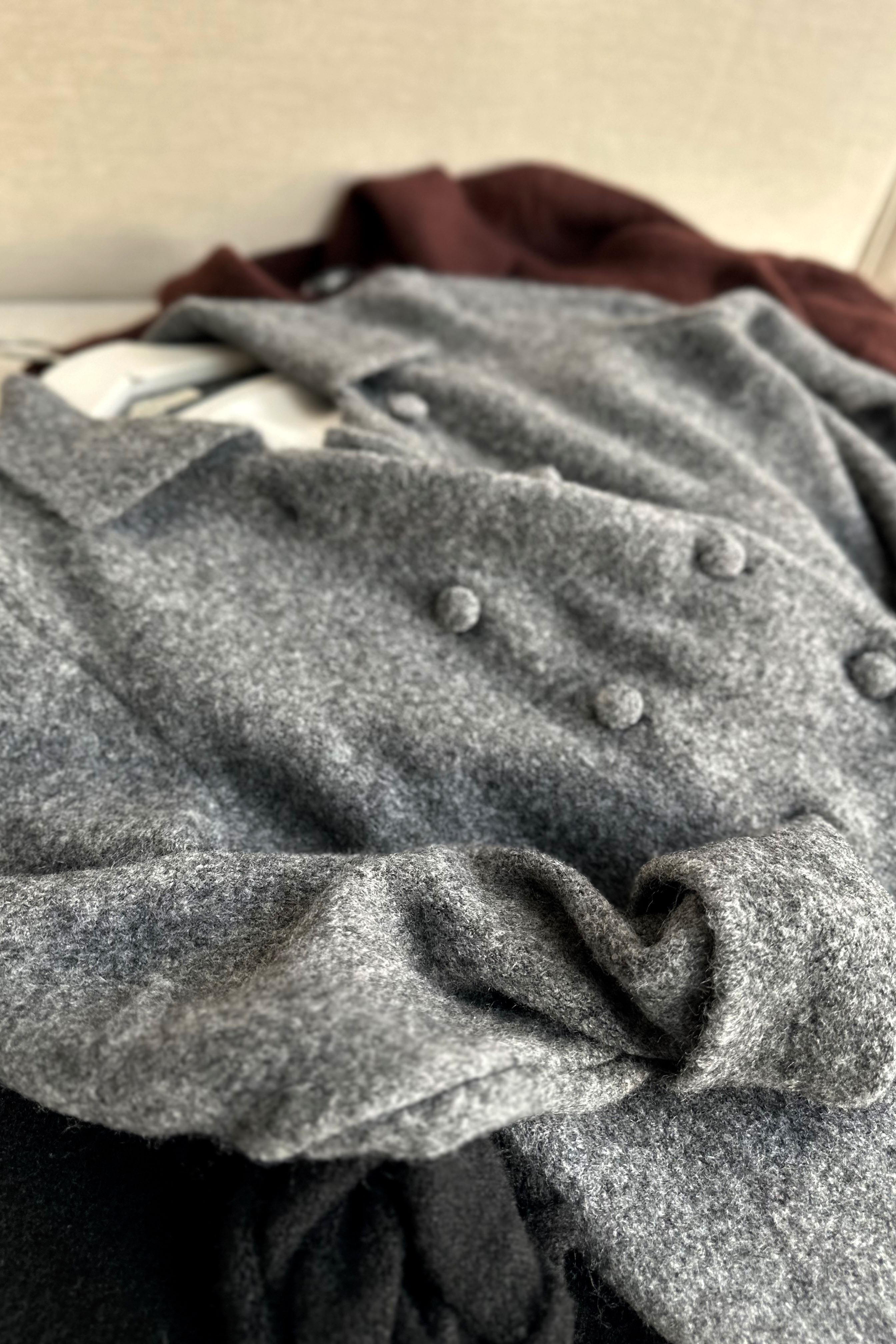 Premium Kalite Polo Yaka Düğme Detaylı Yumuşak Triko Hırka Antrasit