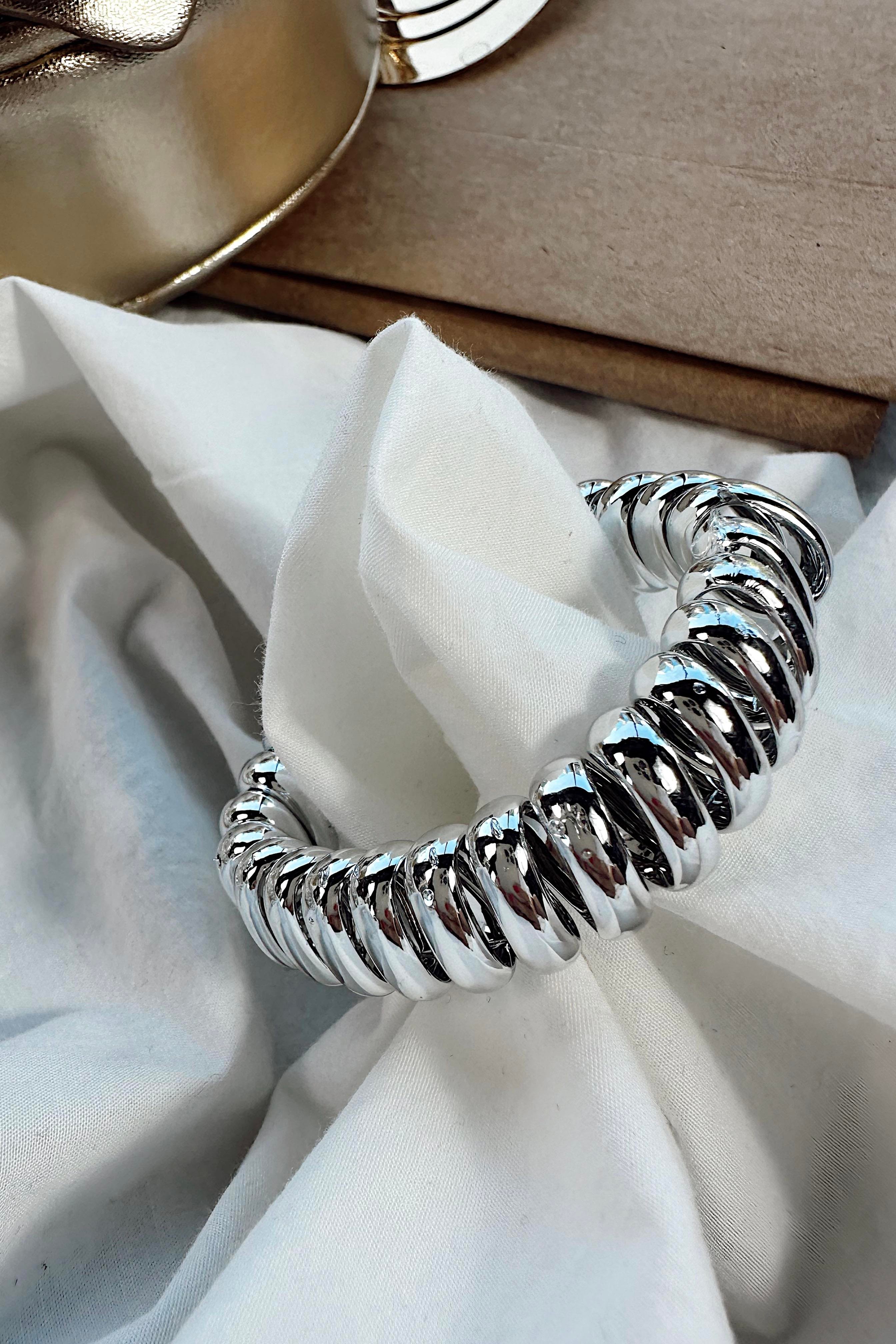 Premium Kalite Spiral Lastik Toka Silver